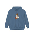 Retro Ghost Hoodie | Ghost in a Knitted Beanie Cocoa Art | Comfort Colors Garment Dyed