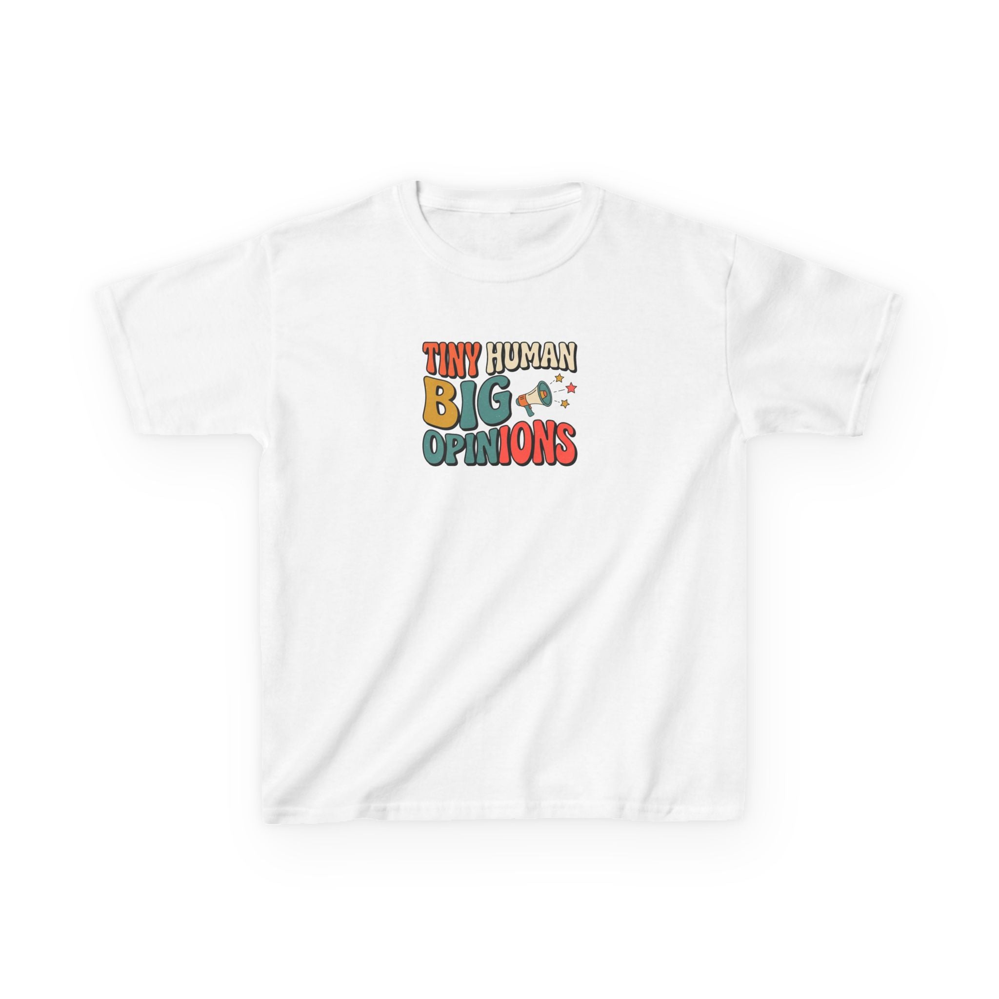 Tiny Human Big Opinions Shirt Funny Toddler Kids Tee