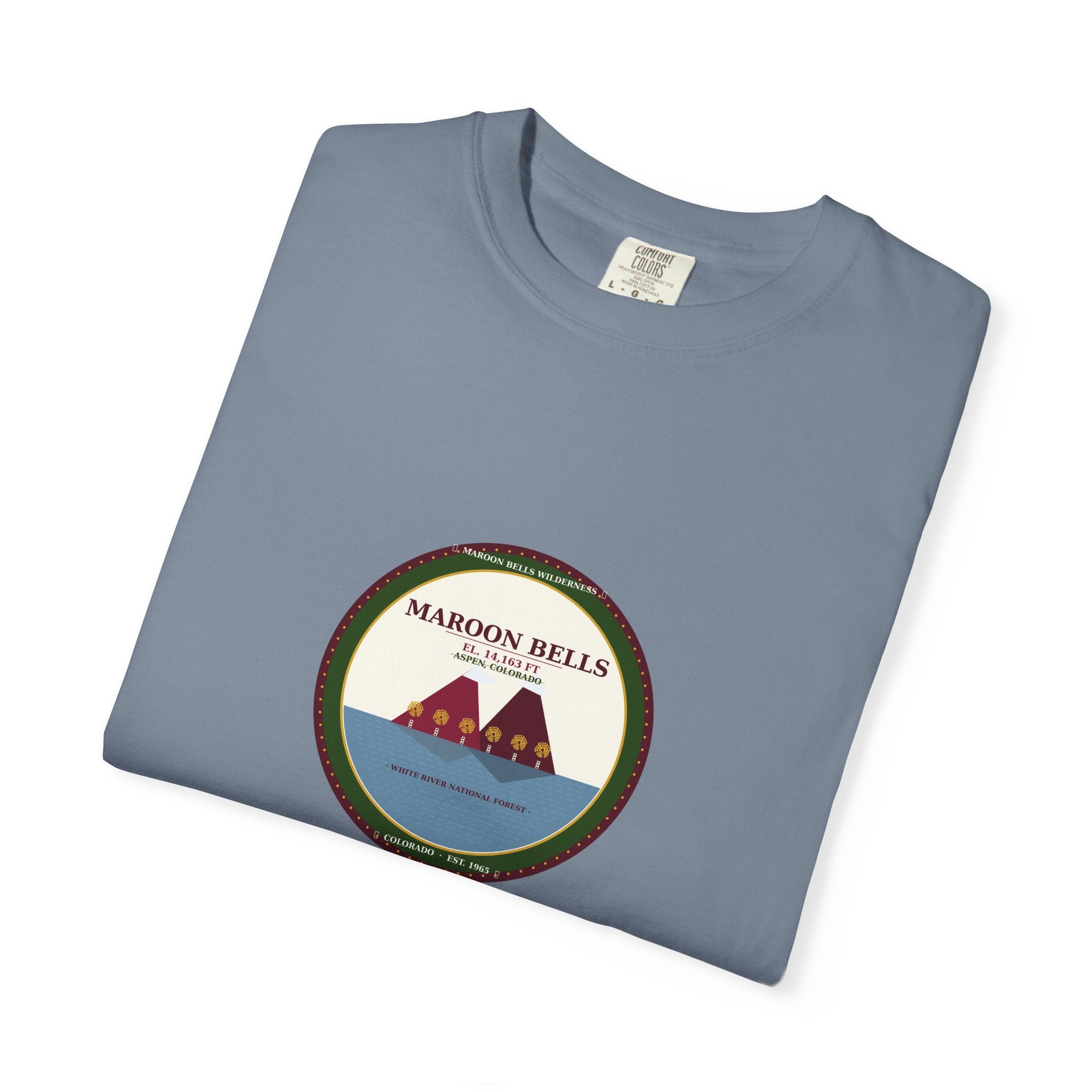 Maroon Bells Badge Tee — Colorado 14er