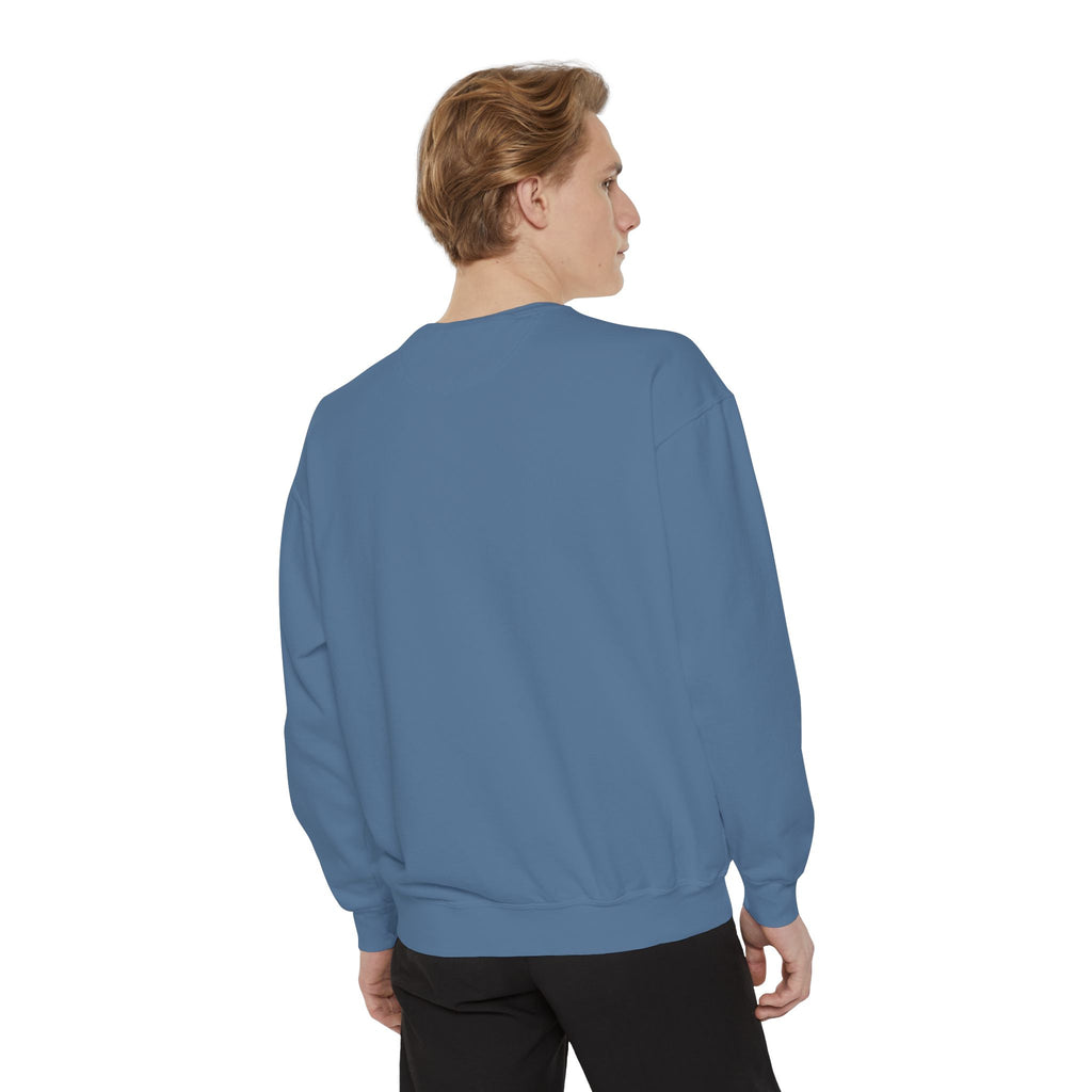 Retro Ghost Crewneck Sweatshirt | Ghost in a Knitted Beanie Cocoa Art | Comfort Colors Garment Dyed