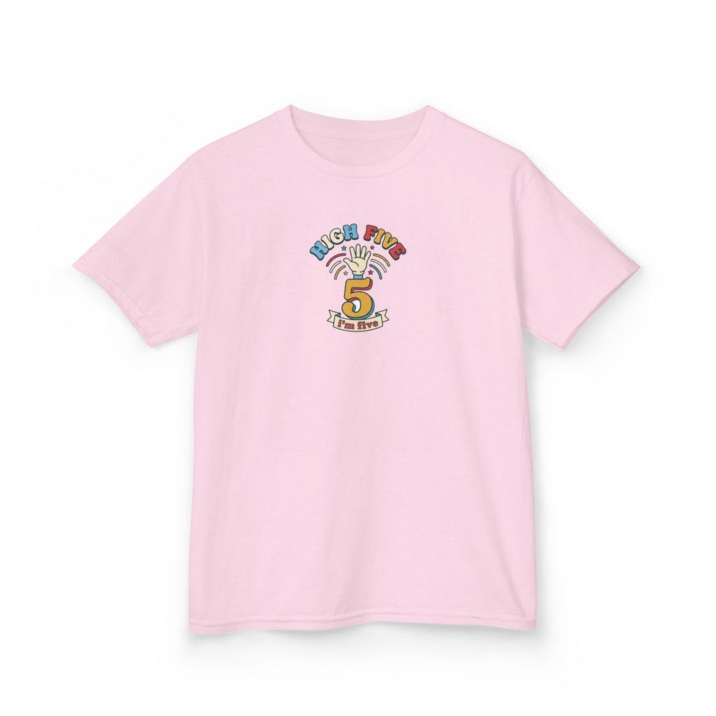 High Five I'm Five Birthday Shirt 5th Birthday Kids Tee