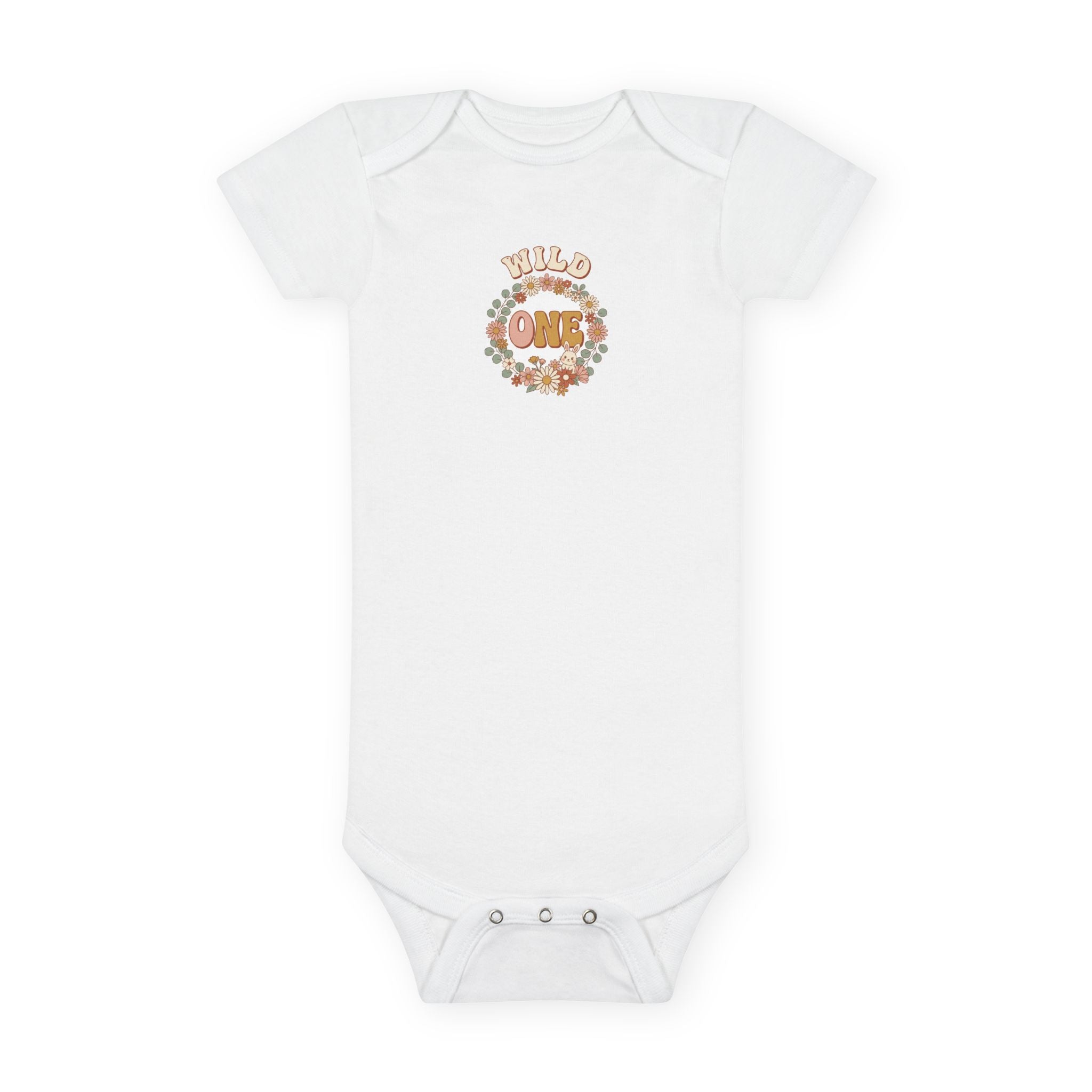 Wild One 1st Birthday Baby Bodysuit Boho Bunny Outfit