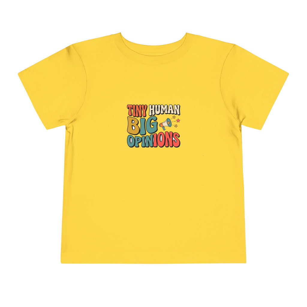 Tiny Human Big Opinions Toddler Shirt Funny Retro Tee