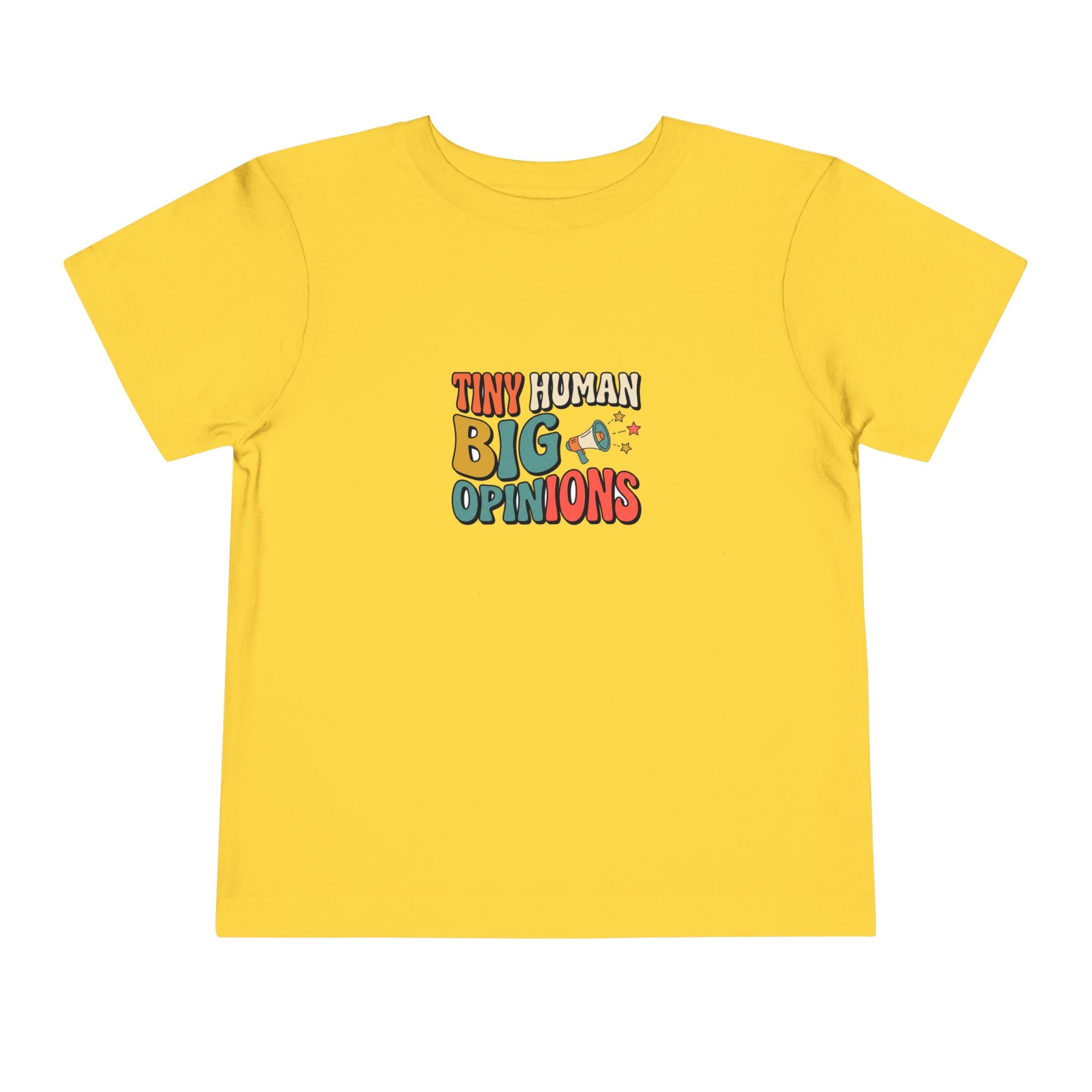 Tiny Human Big Opinions Toddler Shirt Funny Retro Tee