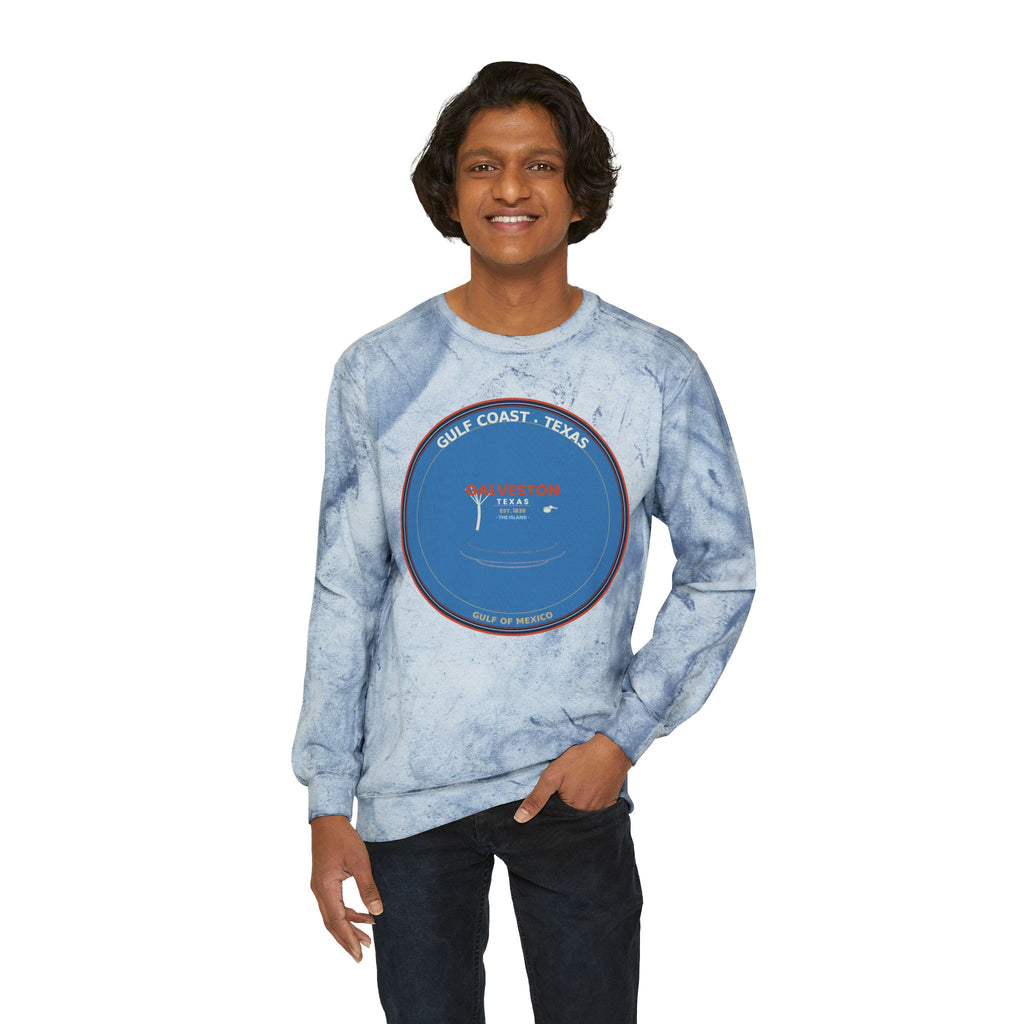 Galveston Texas Crewneck | Vintage Coastal Badge | CC 1566