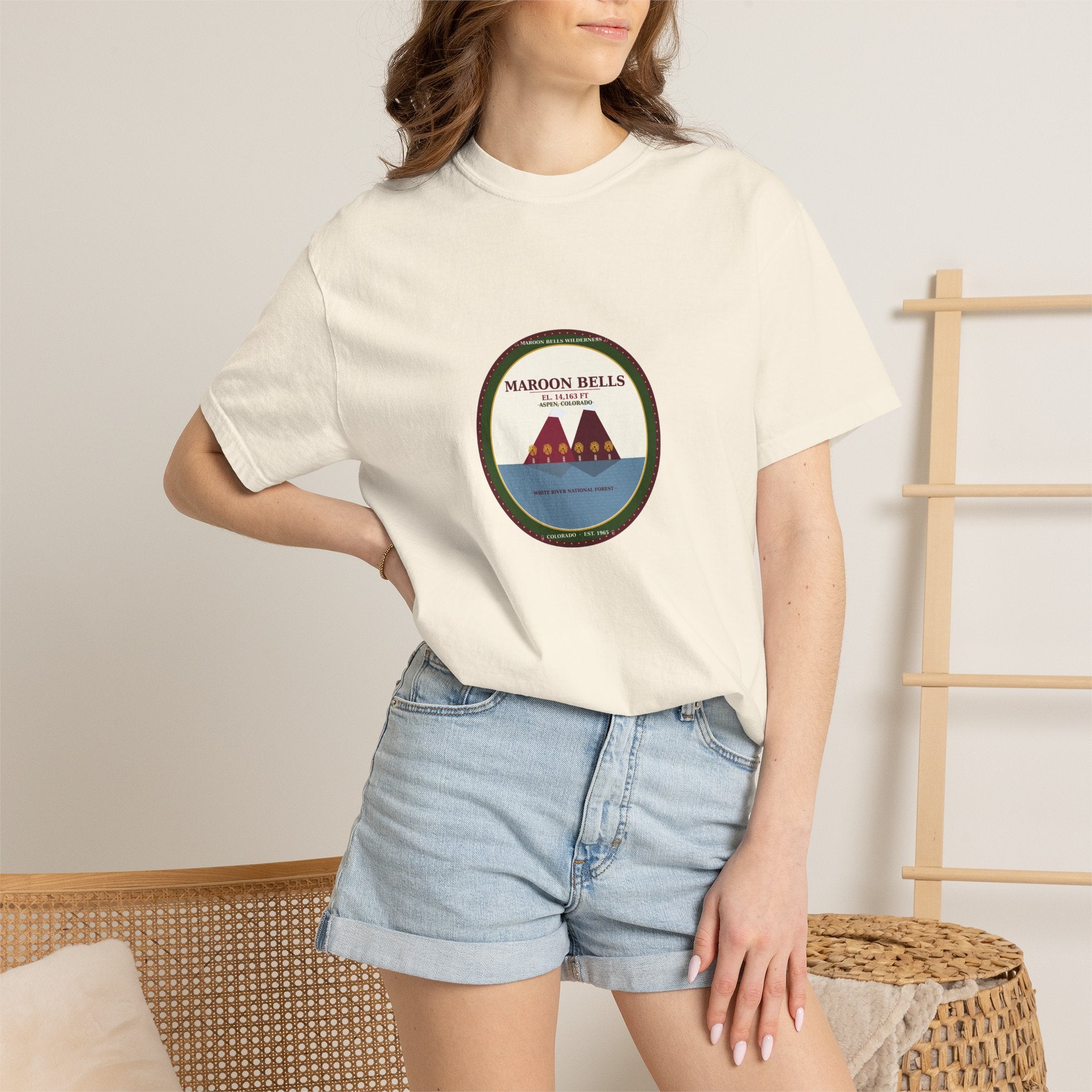 Maroon Bells Badge Tee — Colorado 14er