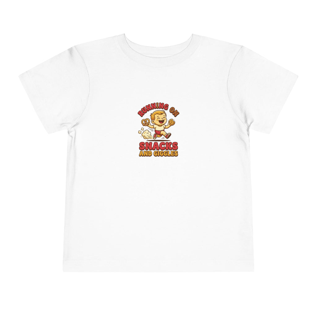 Running on Snacks and Giggles Toddler Shirt Funny Tee