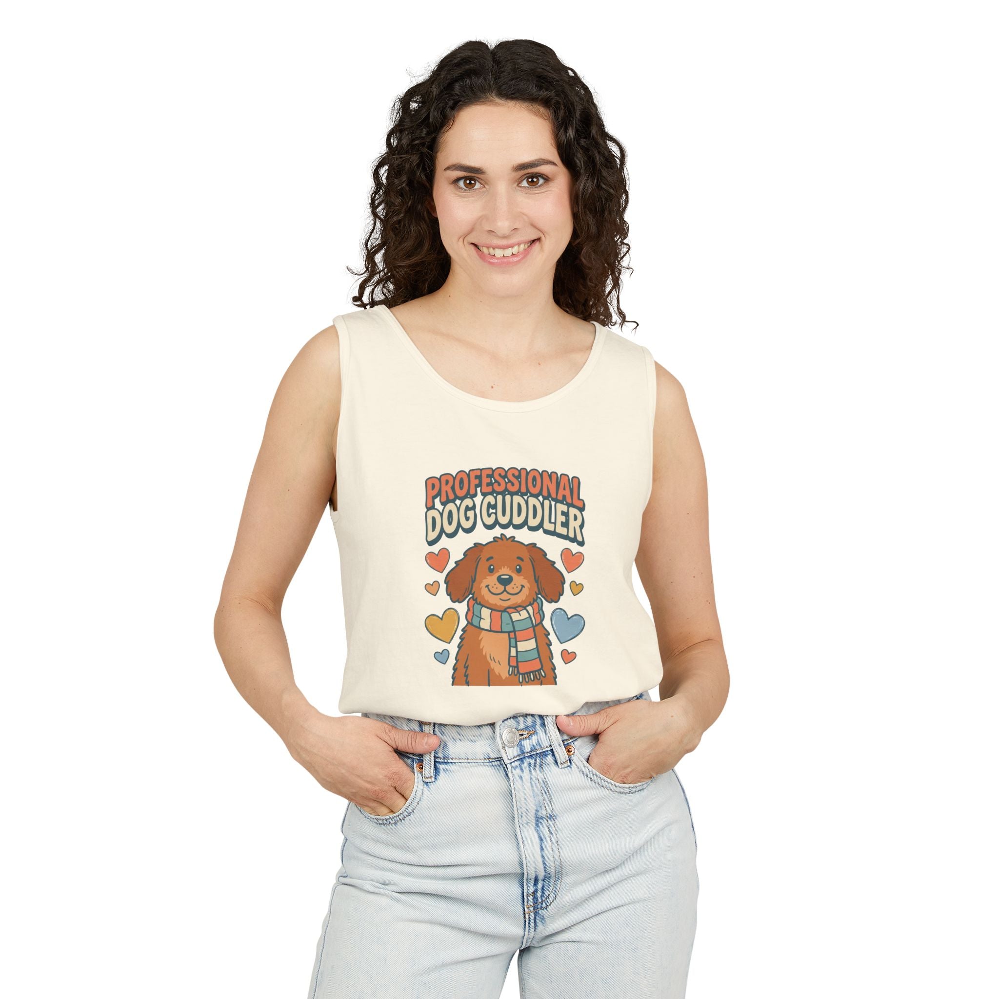 Professional Dog Cuddler Tank | Dog Mom Comfort Colors Tank Top