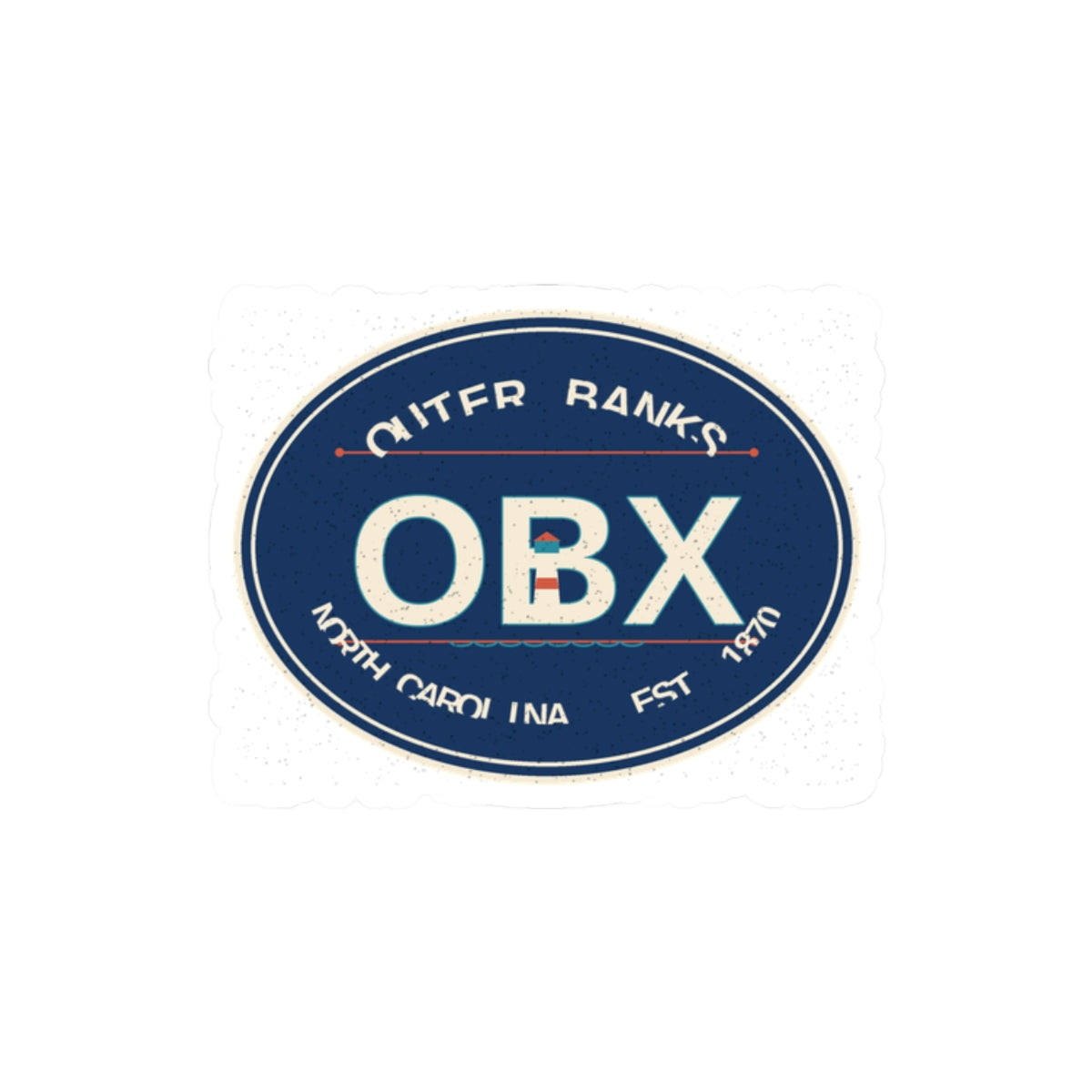 Outer Banks OBX Sticker | Vintage North Carolina Lighthouse Badge