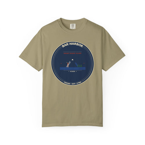 Bar Harbor Maine T-Shirt | Acadia Vintage Badge Tee