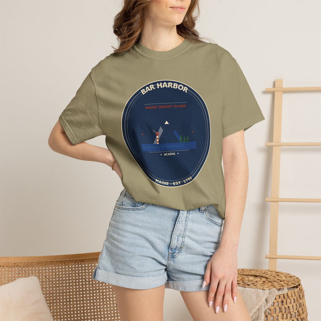 Bar Harbor Maine T-Shirt | Acadia Vintage Badge Tee