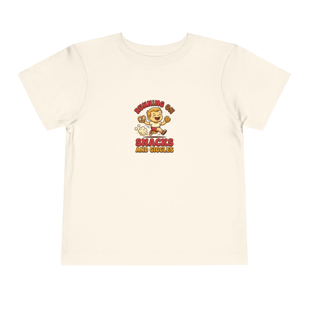 Running on Snacks and Giggles Toddler Shirt Funny Tee