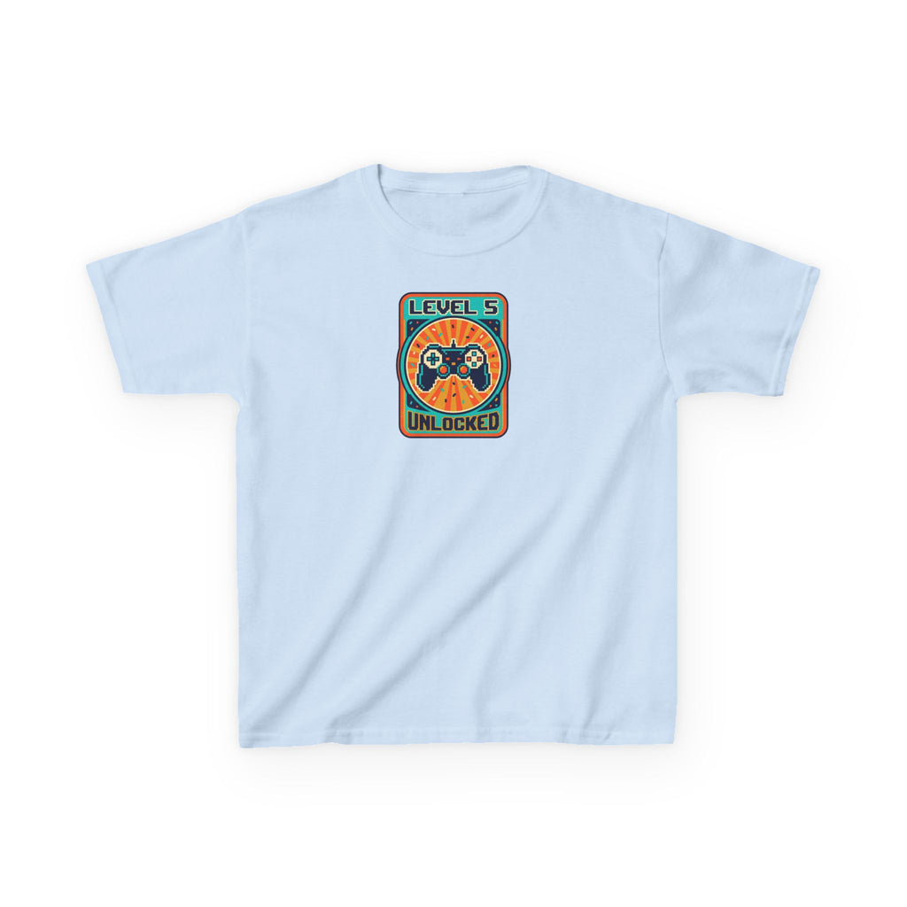 Level 5 Unlocked Birthday Shirt Gamer Kids Tee