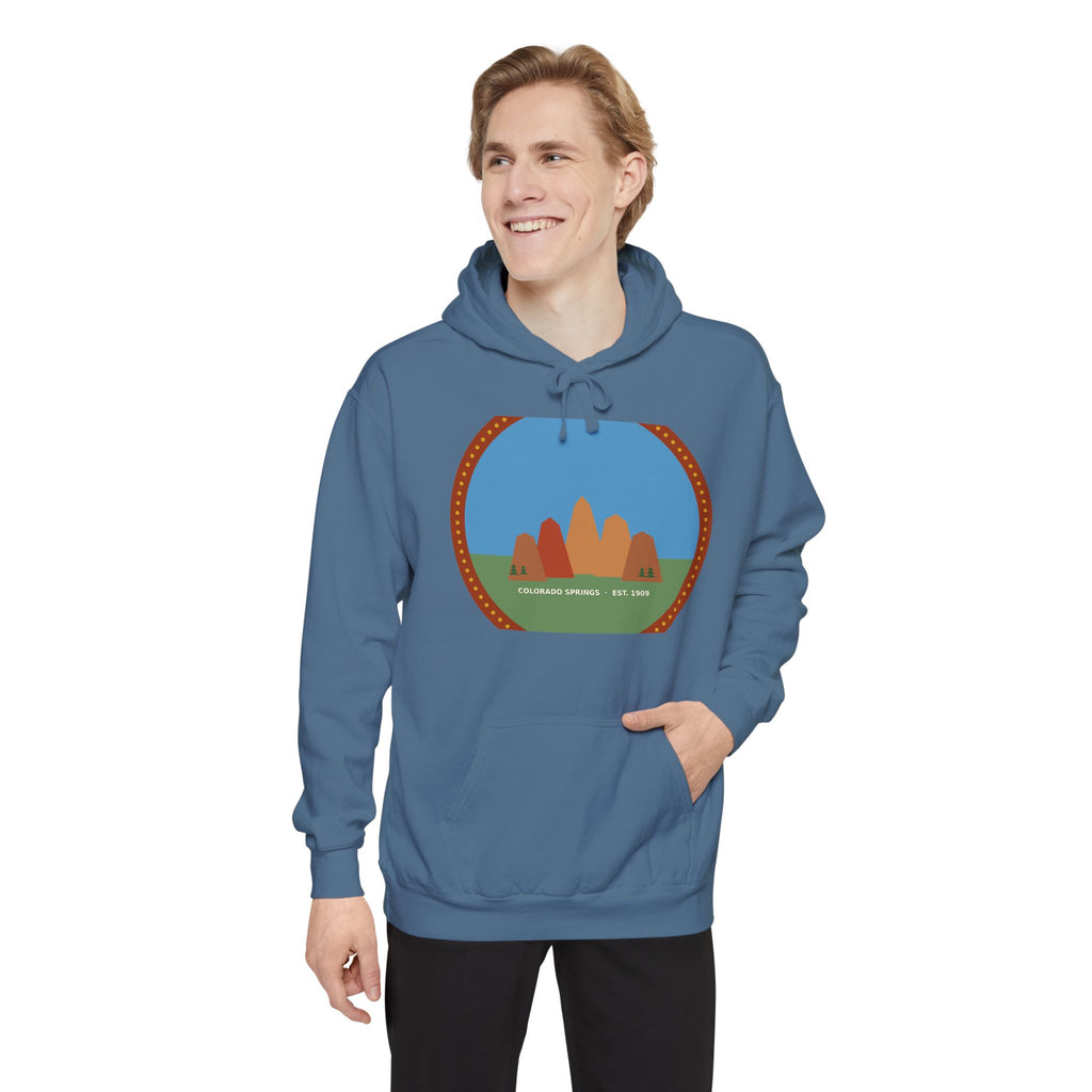 Garden of the Gods Colorado Badge Hoodie