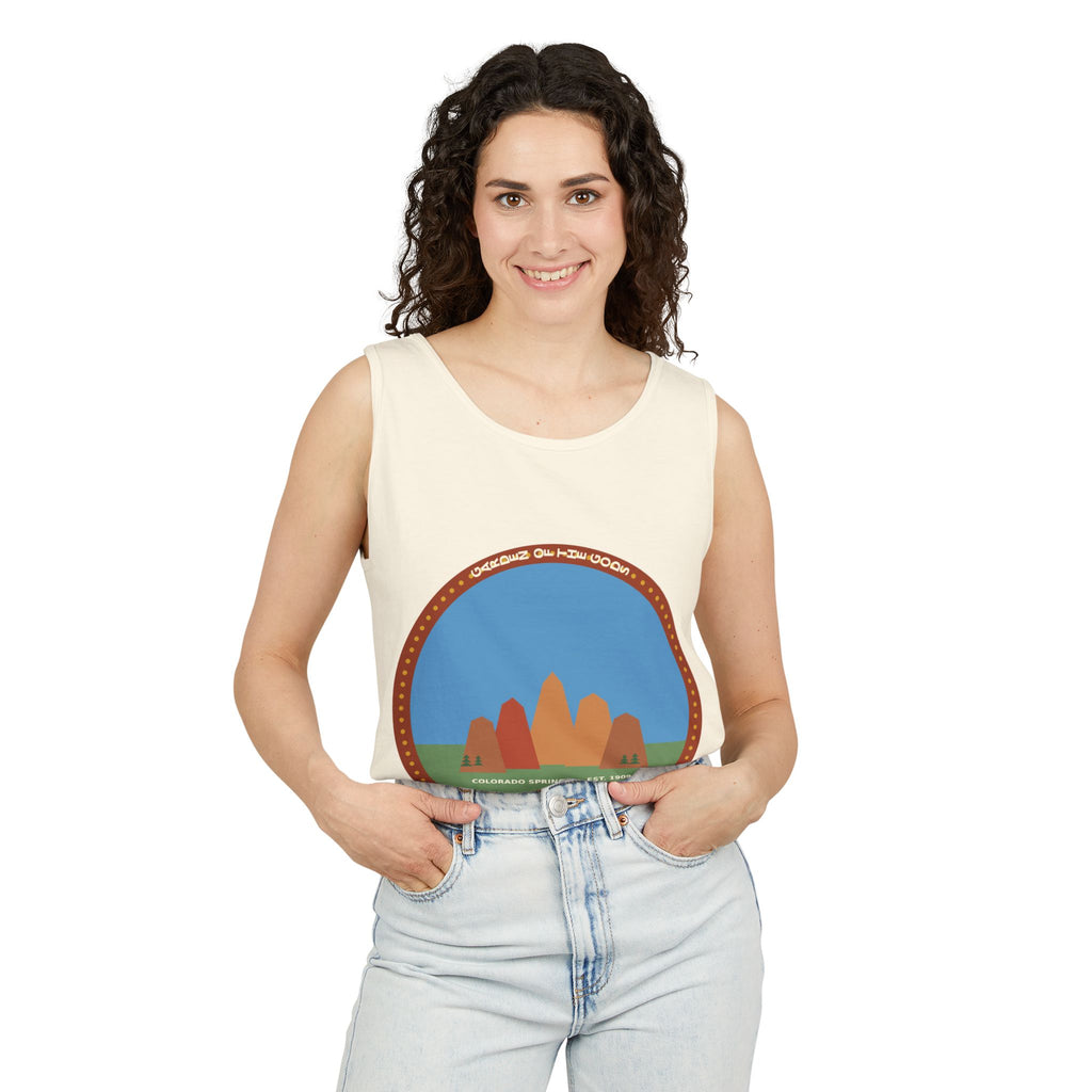 Garden of the Gods Colorado Badge Tank Top