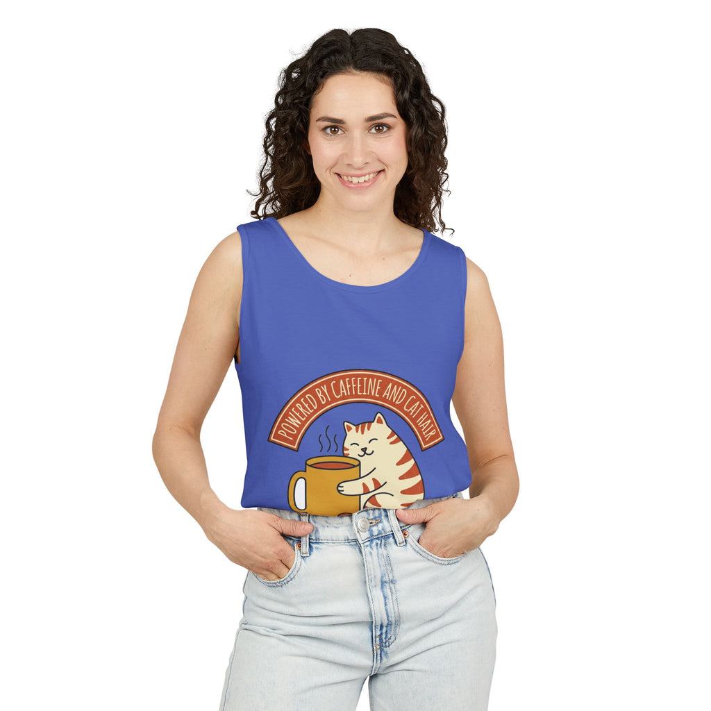 Cat Coffee Powered by Caffeine — Tank Top