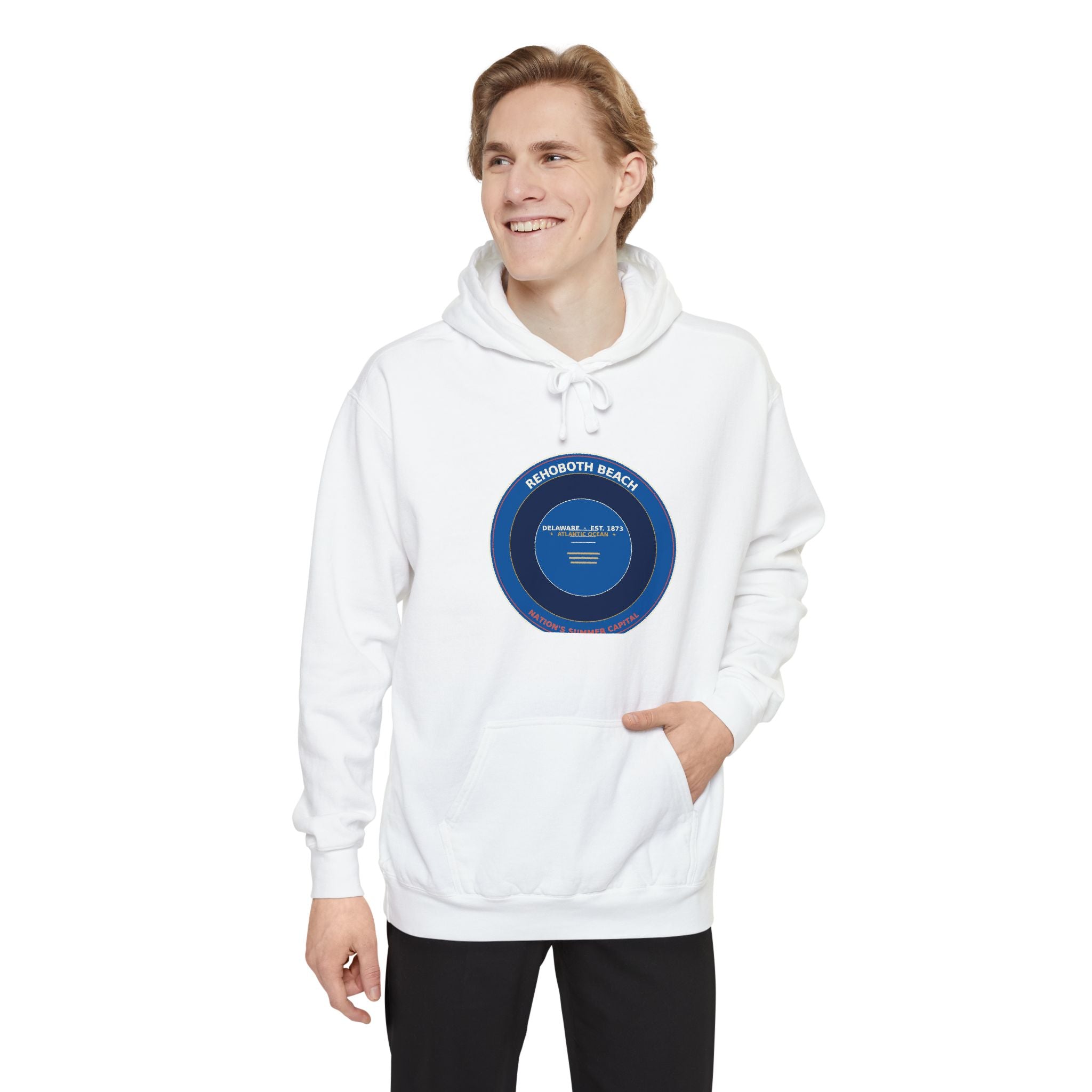 Rehoboth Beach Delaware Hoodie | Vintage Boardwalk Badge