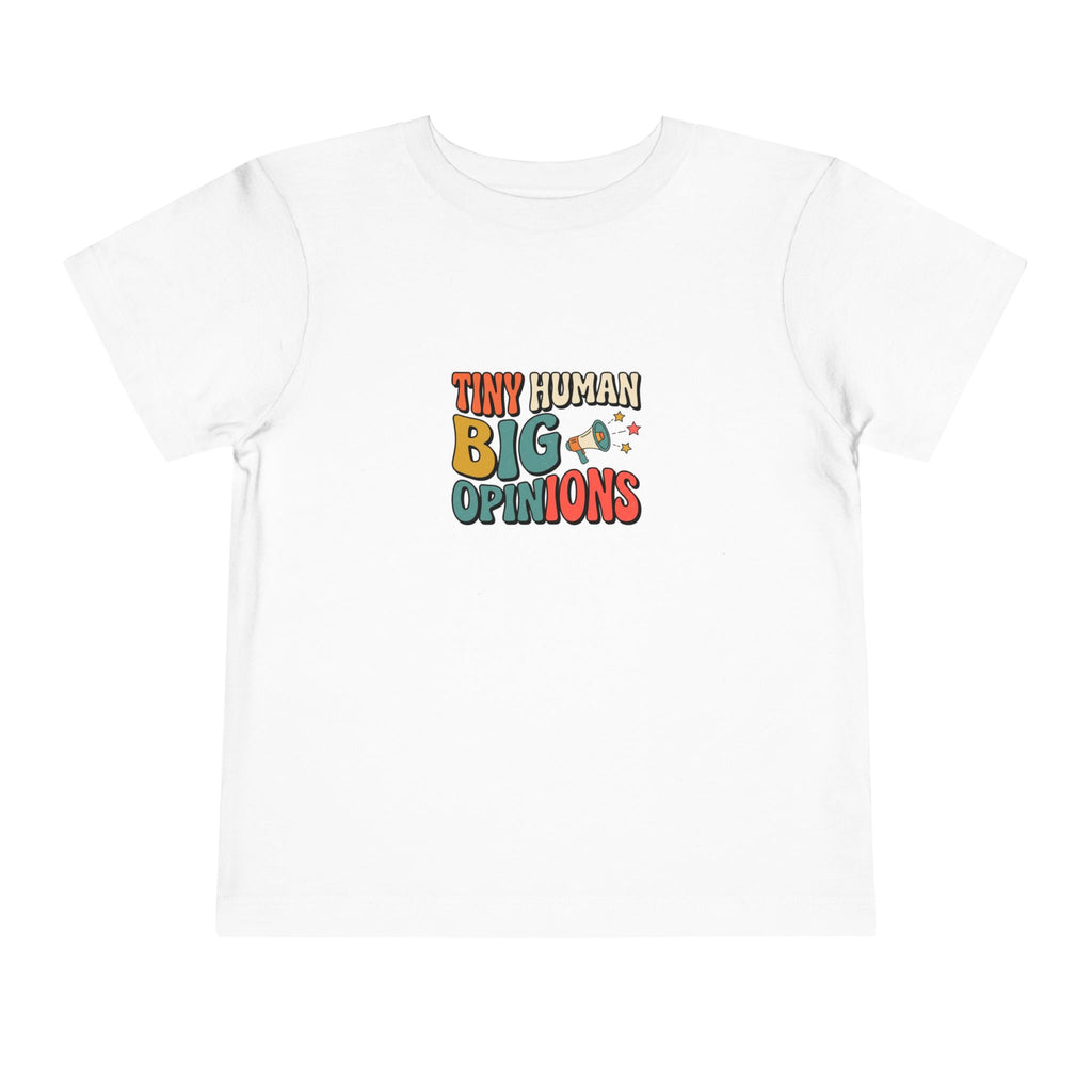 Tiny Human Big Opinions Toddler Shirt Funny Retro Tee