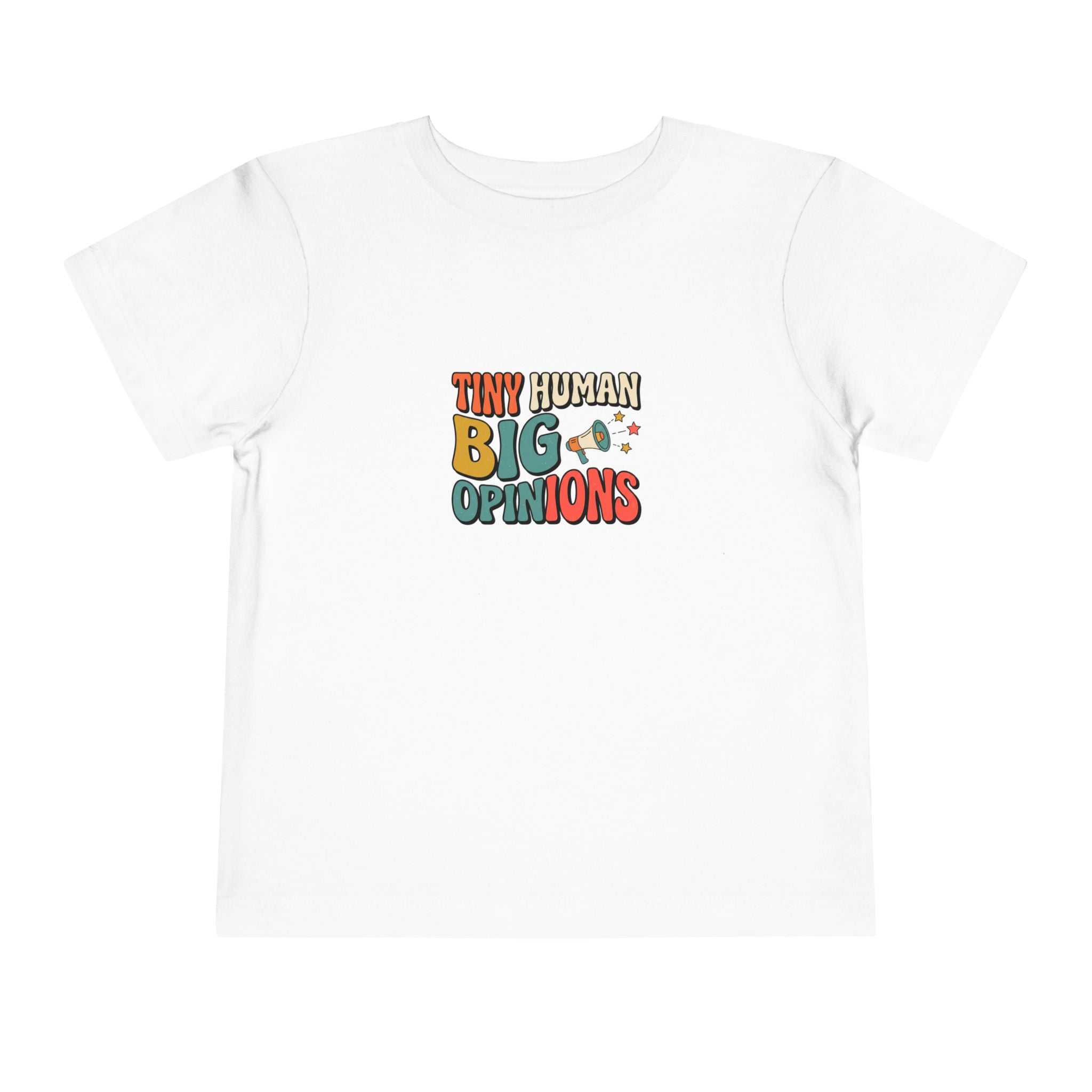 Tiny Human Big Opinions Toddler Shirt Funny Retro Tee