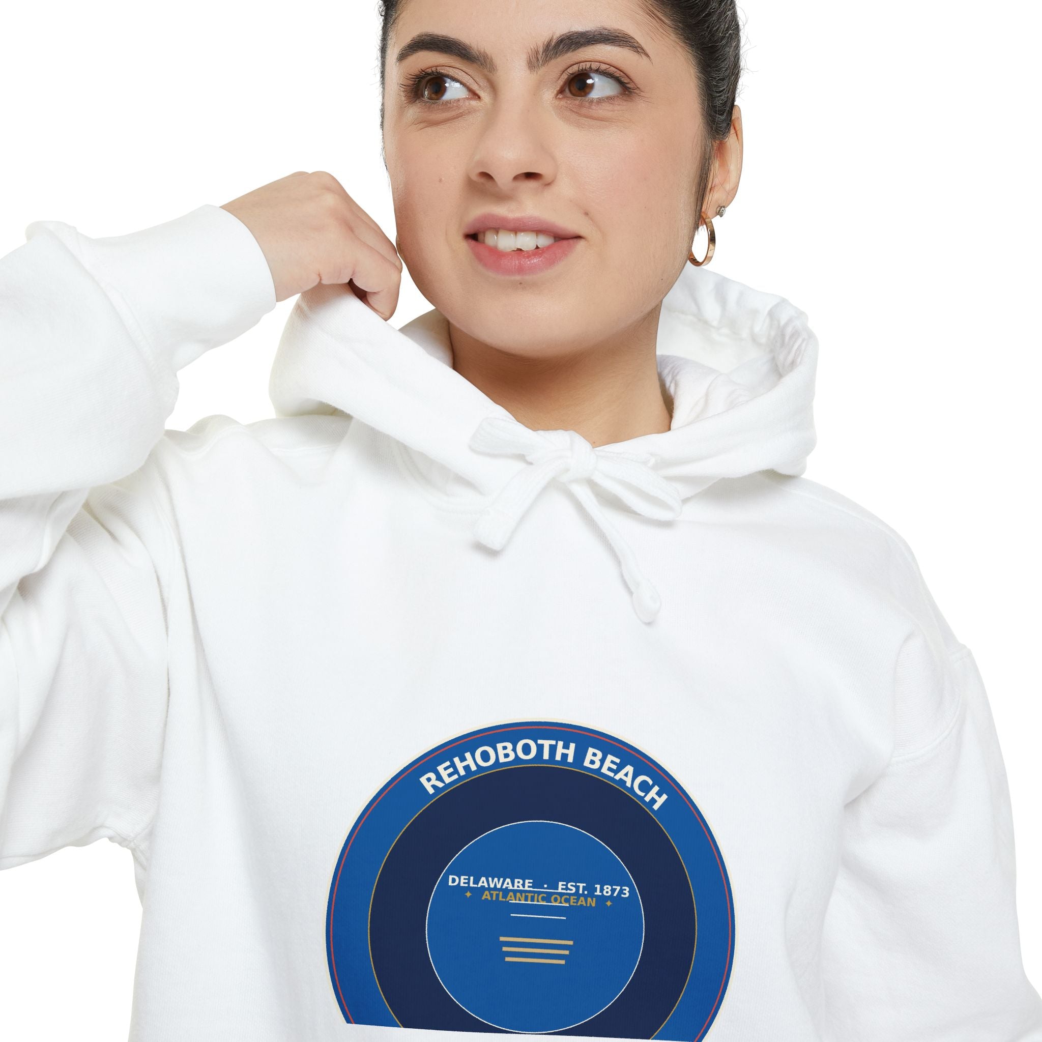 Rehoboth Beach Delaware Hoodie | Vintage Boardwalk Badge