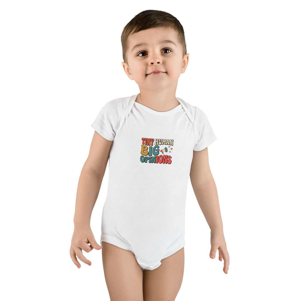 Tiny Human Big Opinions Baby Bodysuit Funny Baby Gift
