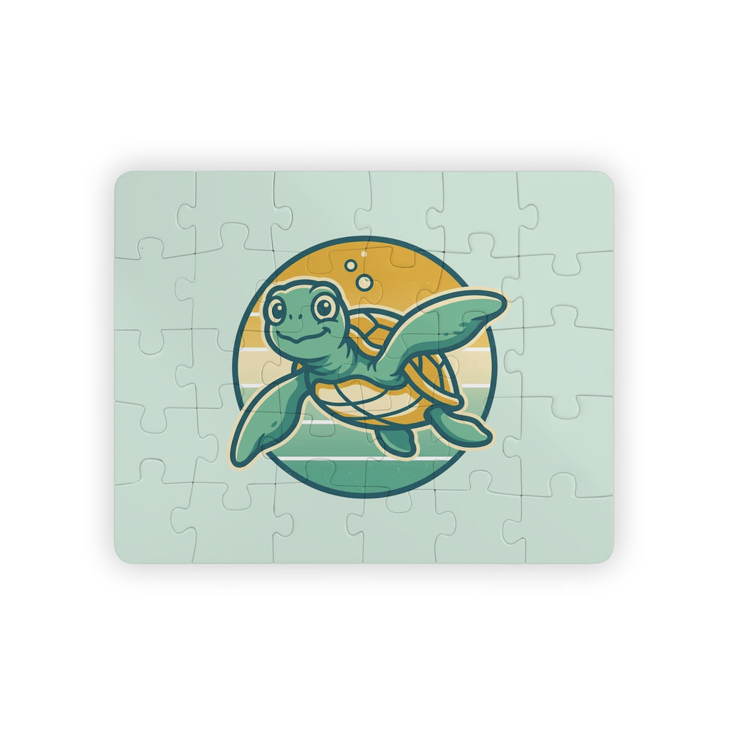 Sea Turtle Kids Puzzle 30 Piece Retro Sunset Puzzle