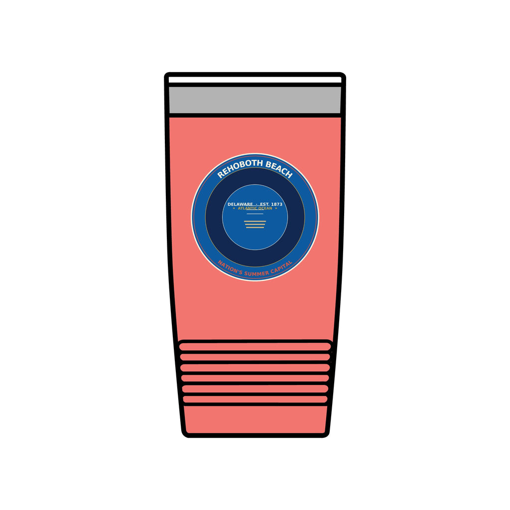 Rehoboth Beach Delaware 20oz Tumbler | Vintage Boardwalk Badge