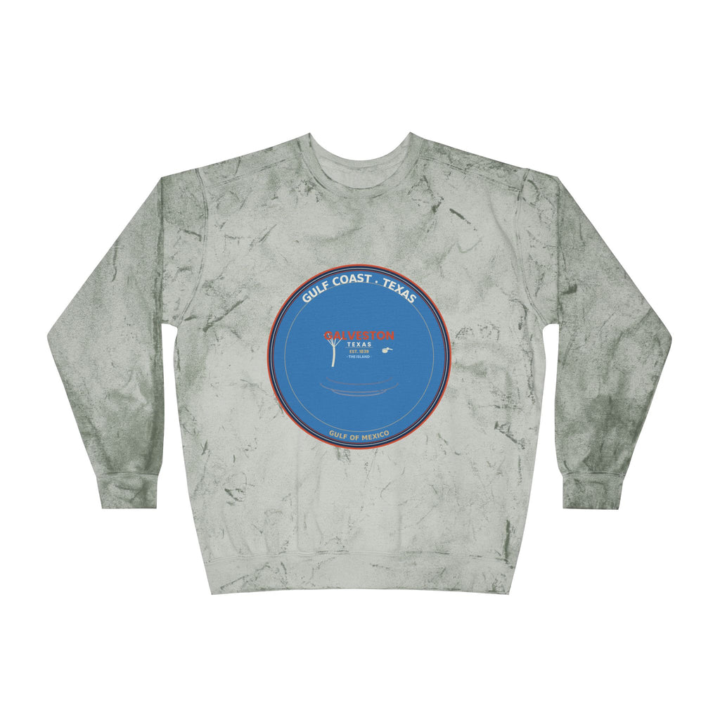 Galveston Texas Crewneck | Vintage Coastal Badge | CC 1566