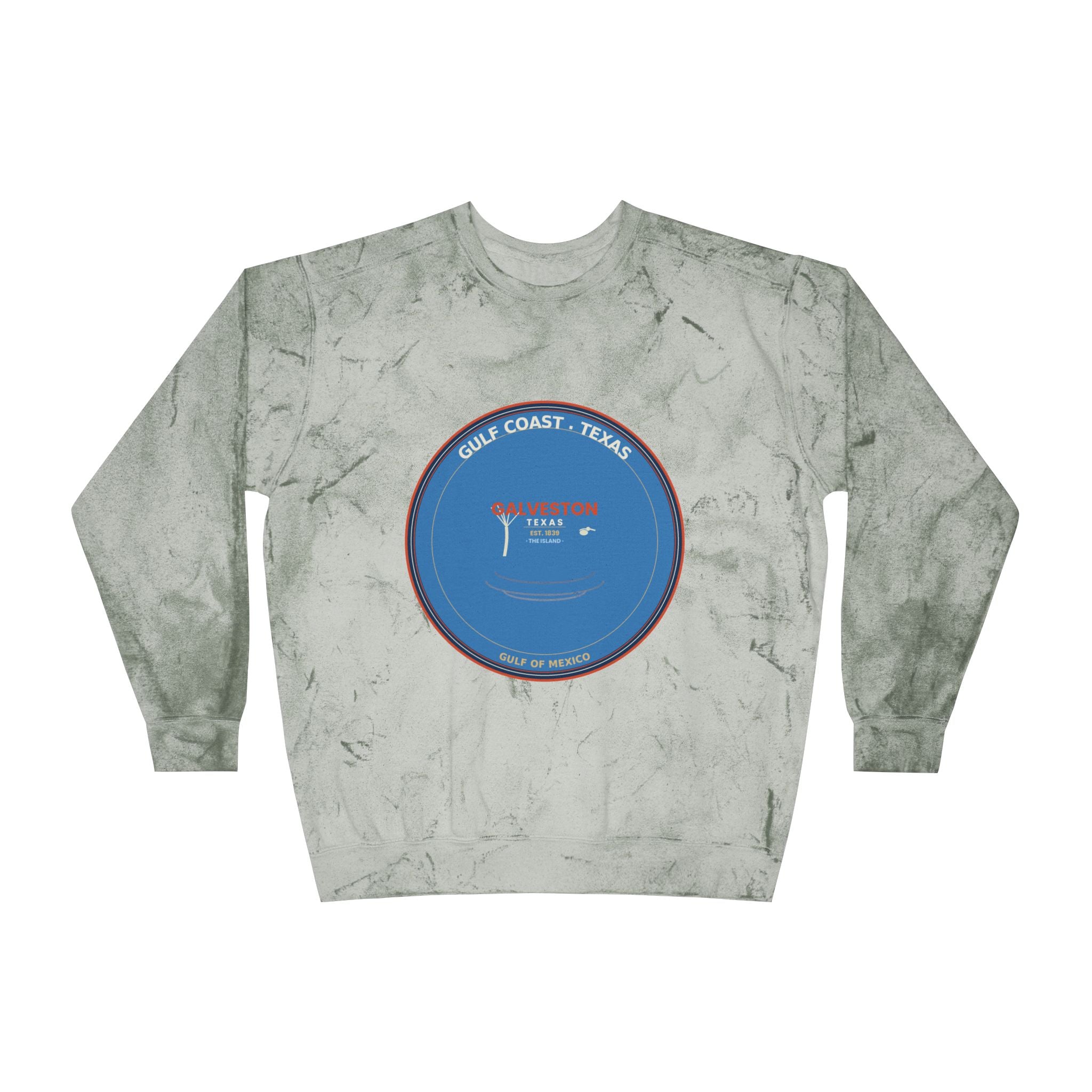 Galveston Texas Crewneck | Vintage Coastal Badge | CC 1566