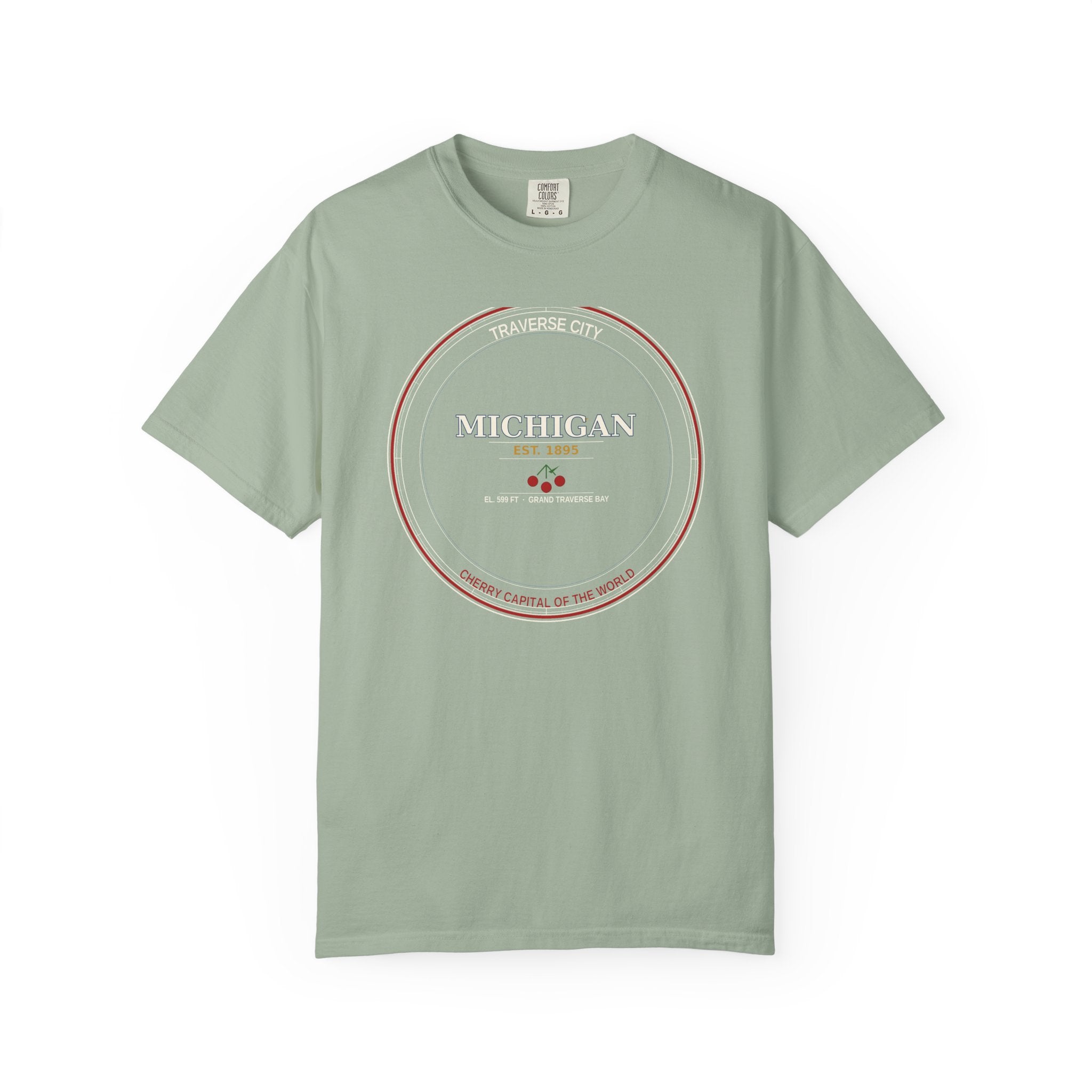Traverse City Michigan Tee | Vintage Cherry Capital Badge