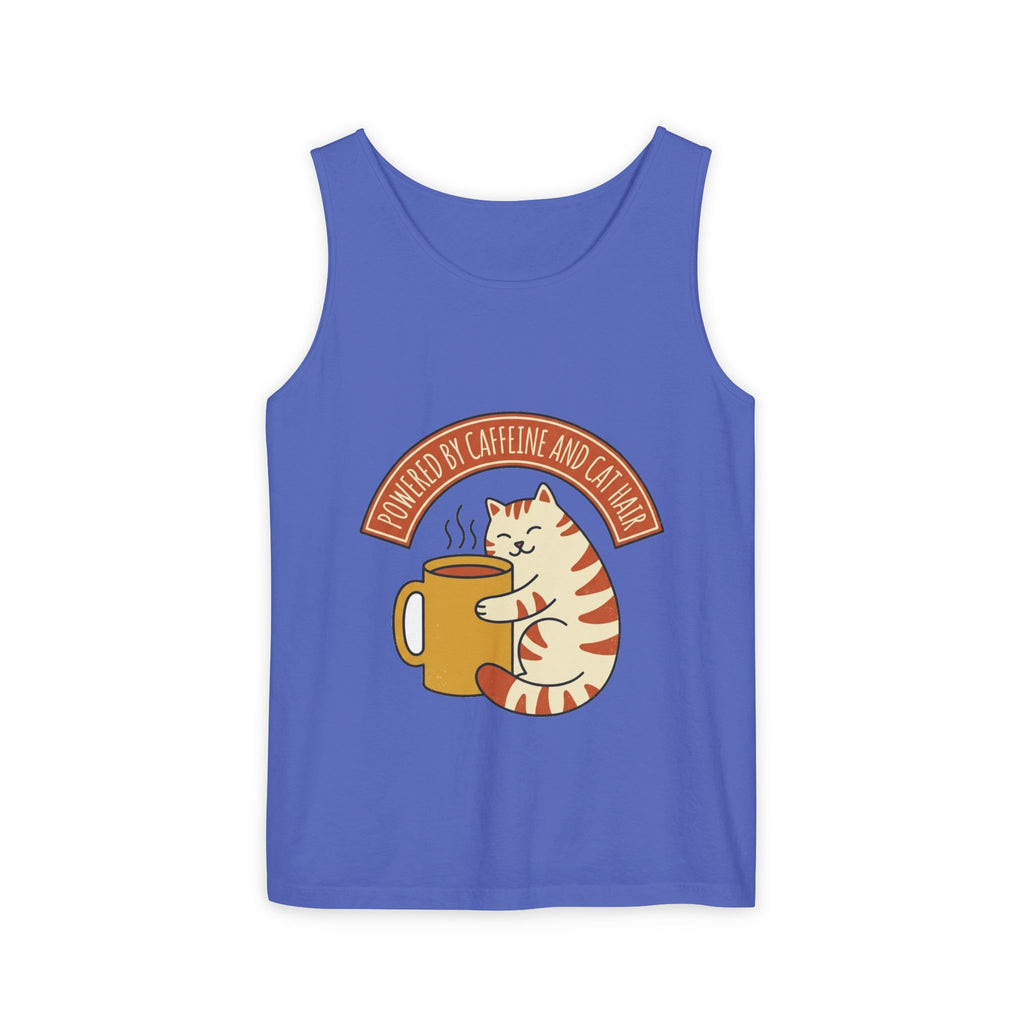 Cat Coffee Powered by Caffeine — Tank Top