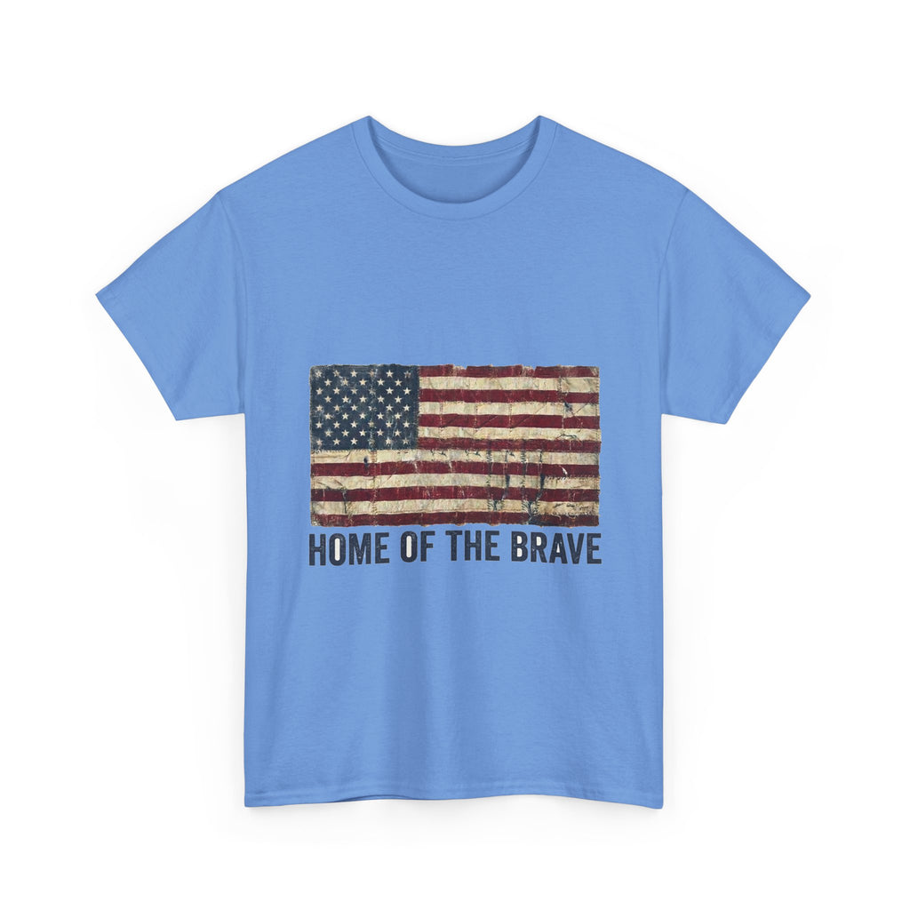 Home of the Brave Tattered Flag Tee | Vintage 4th of July Shirt | America 250