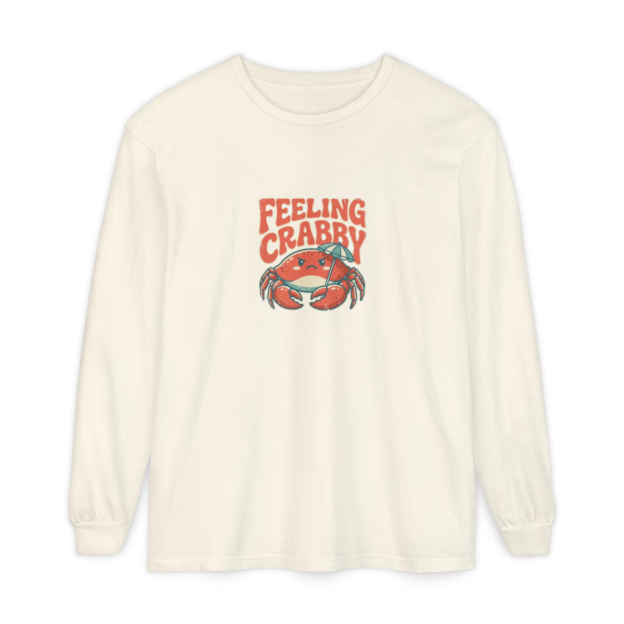 Feeling Crabby Long Sleeve Tee | Comfort Colors Coastal Shirt