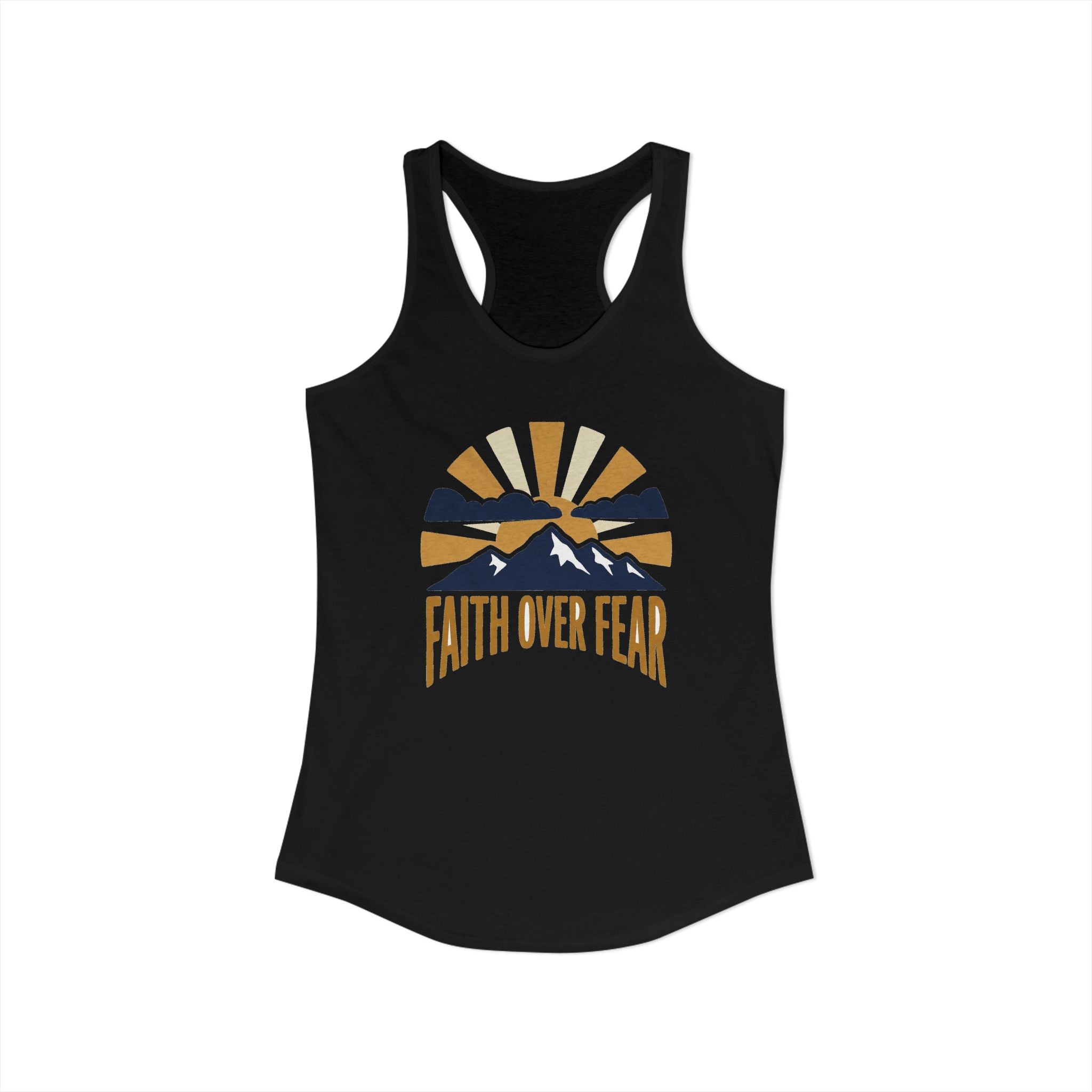 Faith Over Fear Racerback Tank | Christian Gym Tank Top