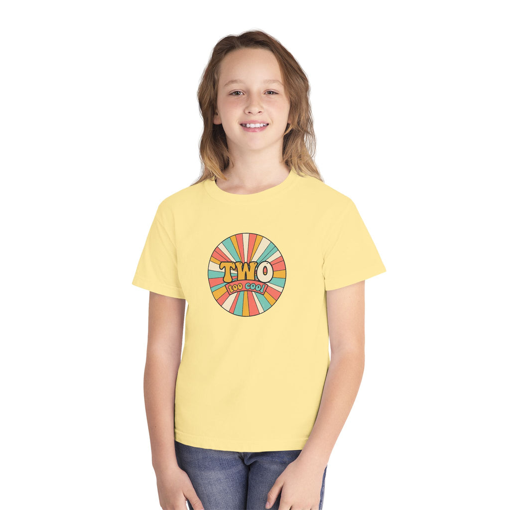 2nd Birthday Shirt TWO Too Cool Youth Comfort Colors Tee