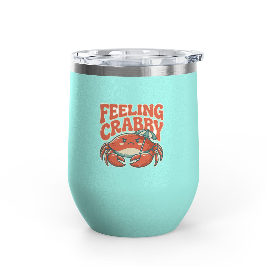 Feeling Crabby 12oz Slim Tumbler | Crab Beach Drinkware