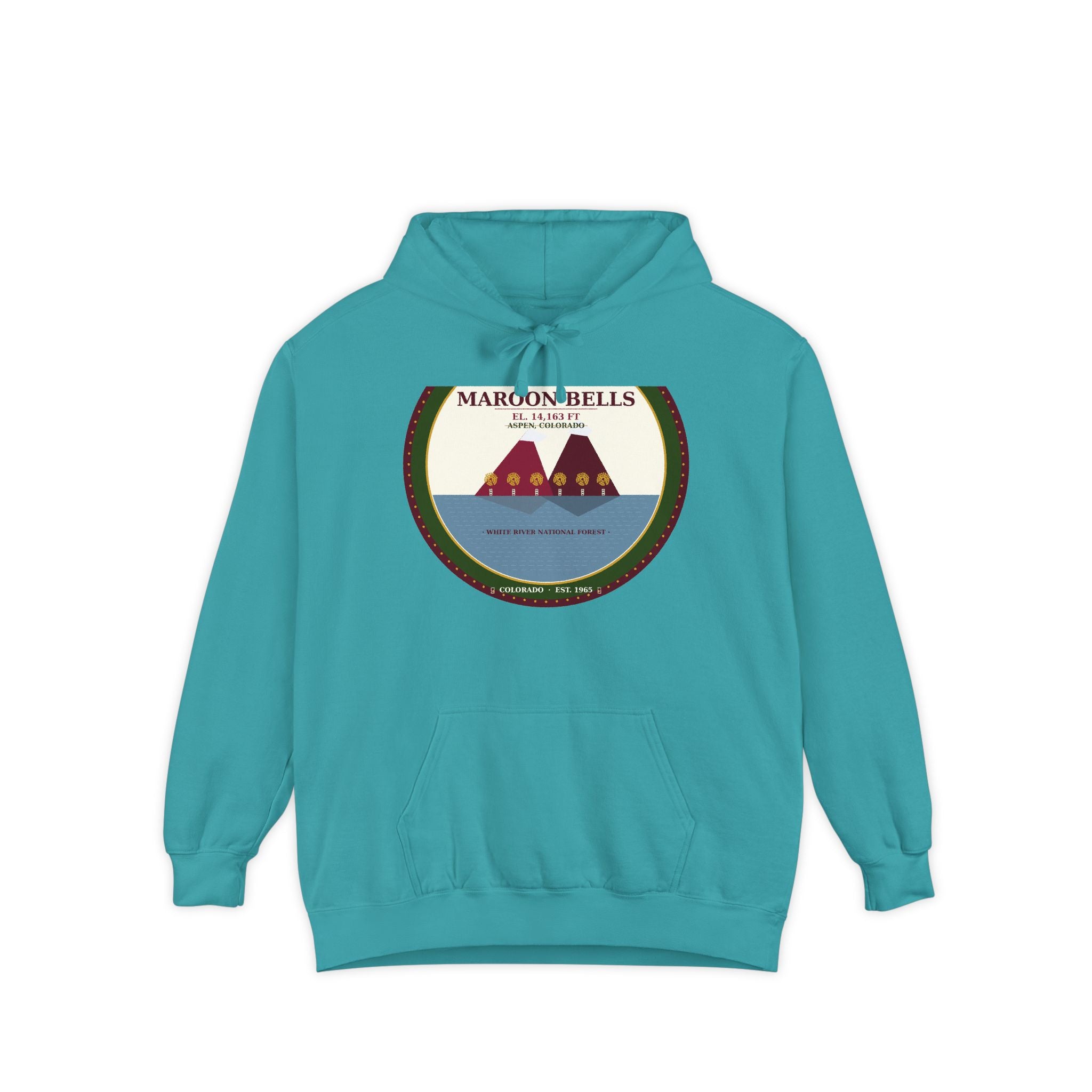 Maroon Bells Badge Hoodie — Colorado 14er