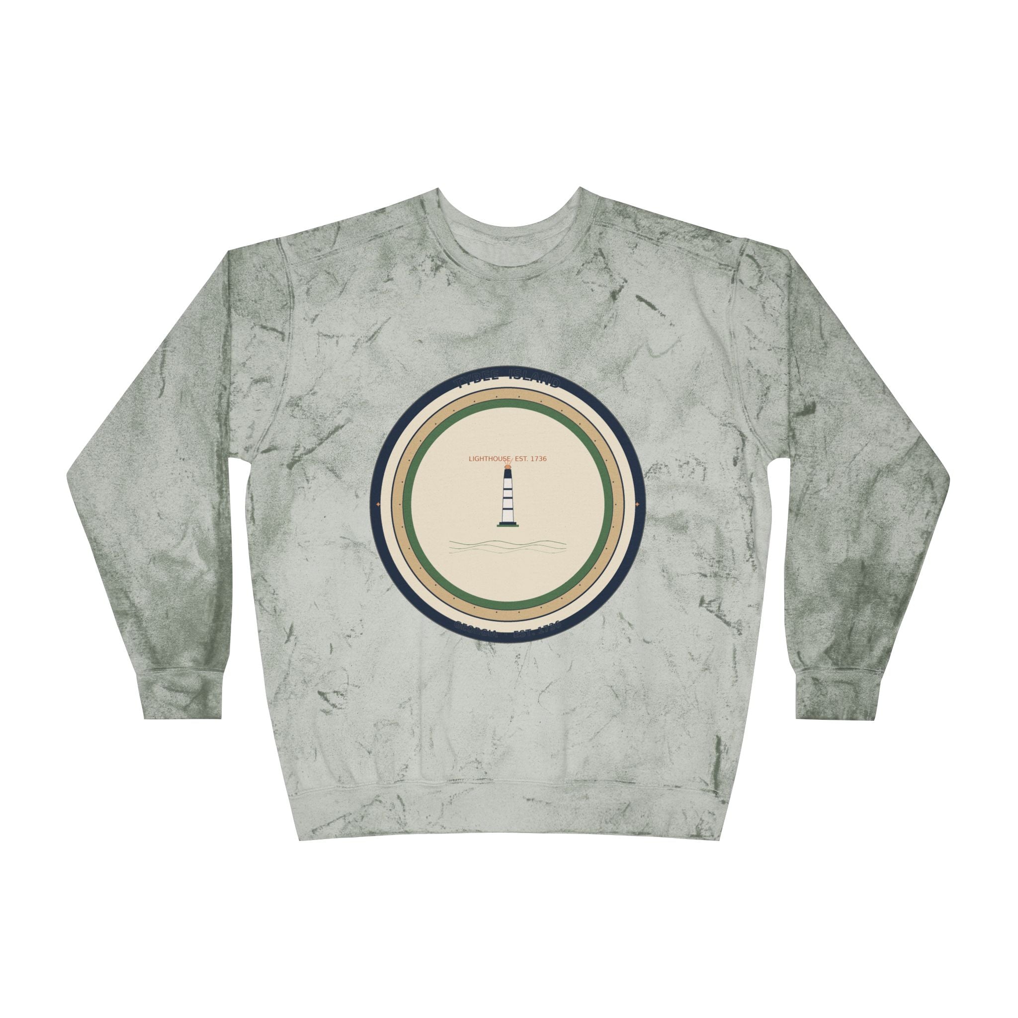 Tybee Island Crewneck Sweatshirt | Tybee Lighthouse Badge | Georgia