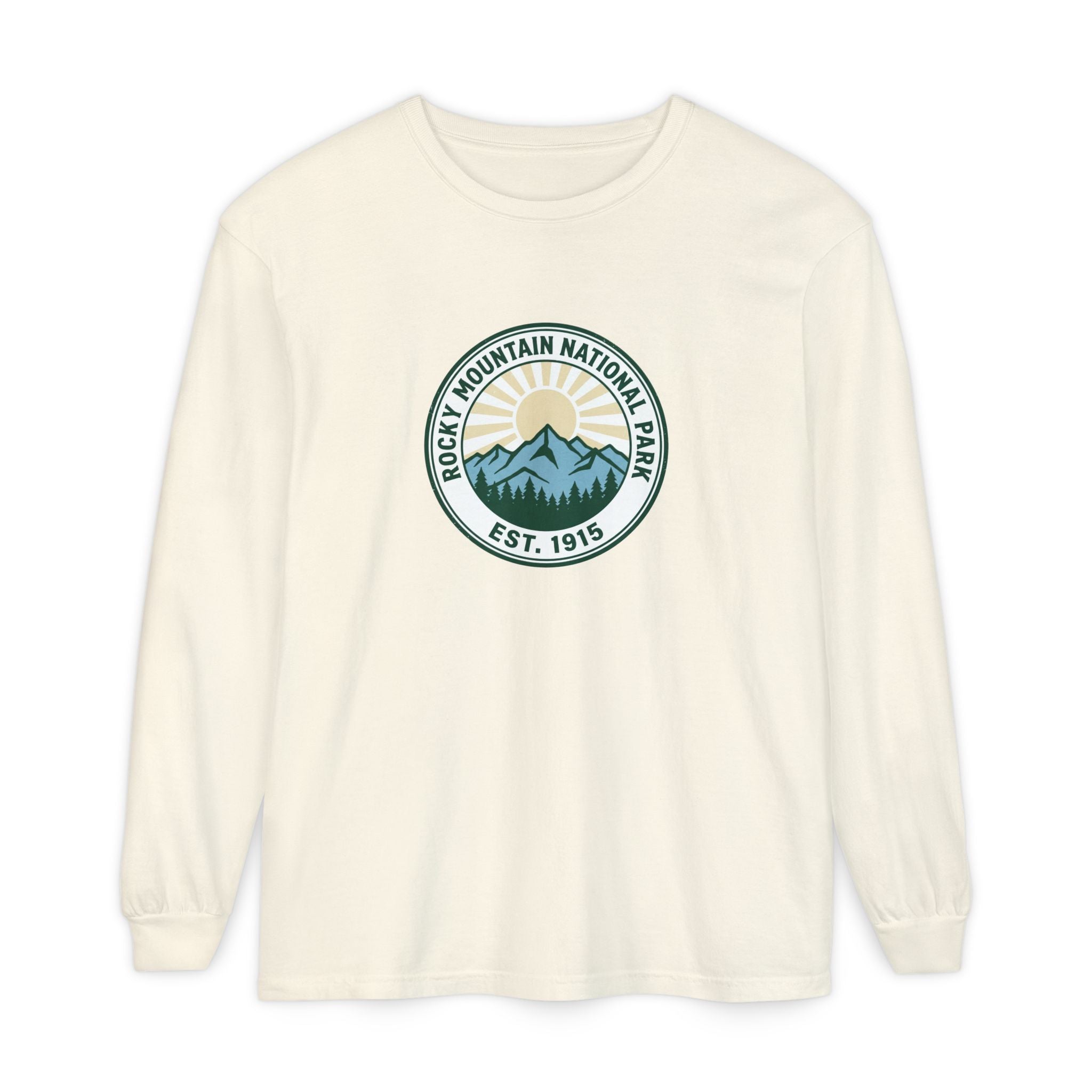 Rocky Mountain National Park Long Sleeve Tee | Vintage EST. 1915 Colorado Mountain Shirt