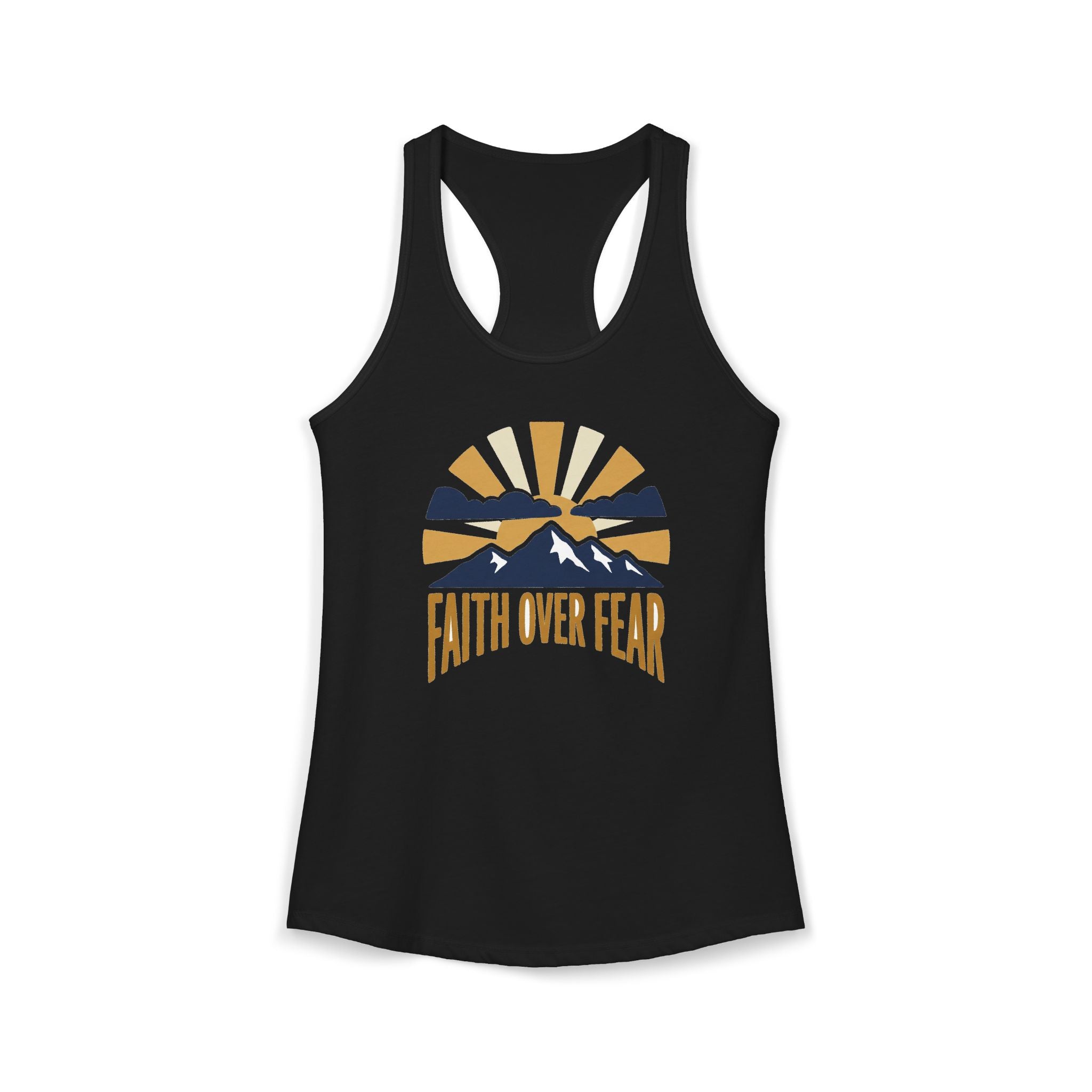 Faith Over Fear Racerback Tank | Christian Gym Tank Top