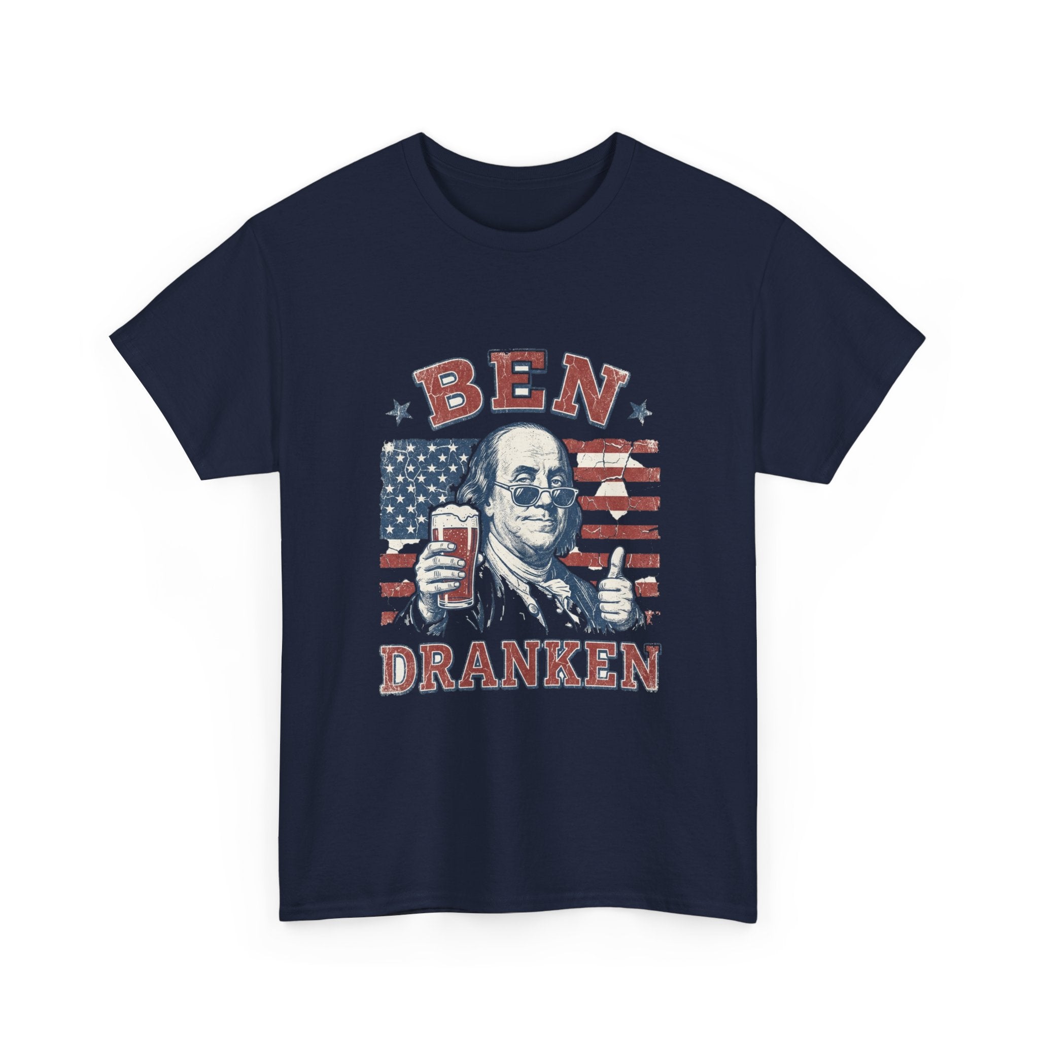 Ben Dranken Tee | Funny Ben Franklin Beer Pun 4th of July Shirt