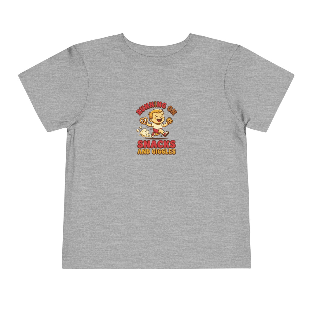 Running on Snacks and Giggles Toddler Shirt Funny Tee