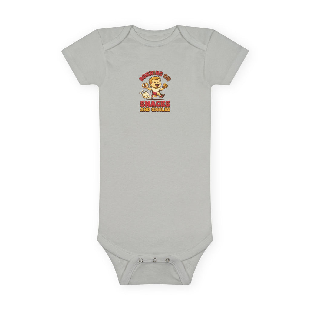 Running on Snacks and Giggles Baby Bodysuit Fun Gift