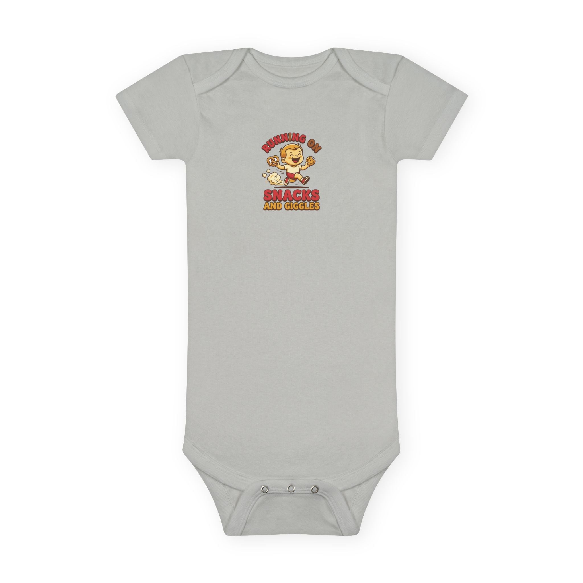 Running on Snacks and Giggles Baby Bodysuit Fun Gift