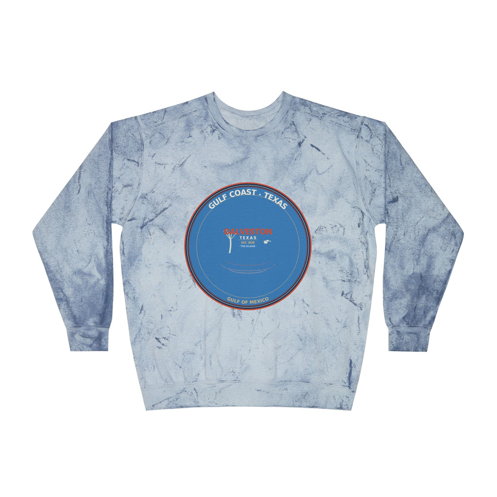 Galveston Texas Crewneck | Vintage Coastal Badge | CC 1566