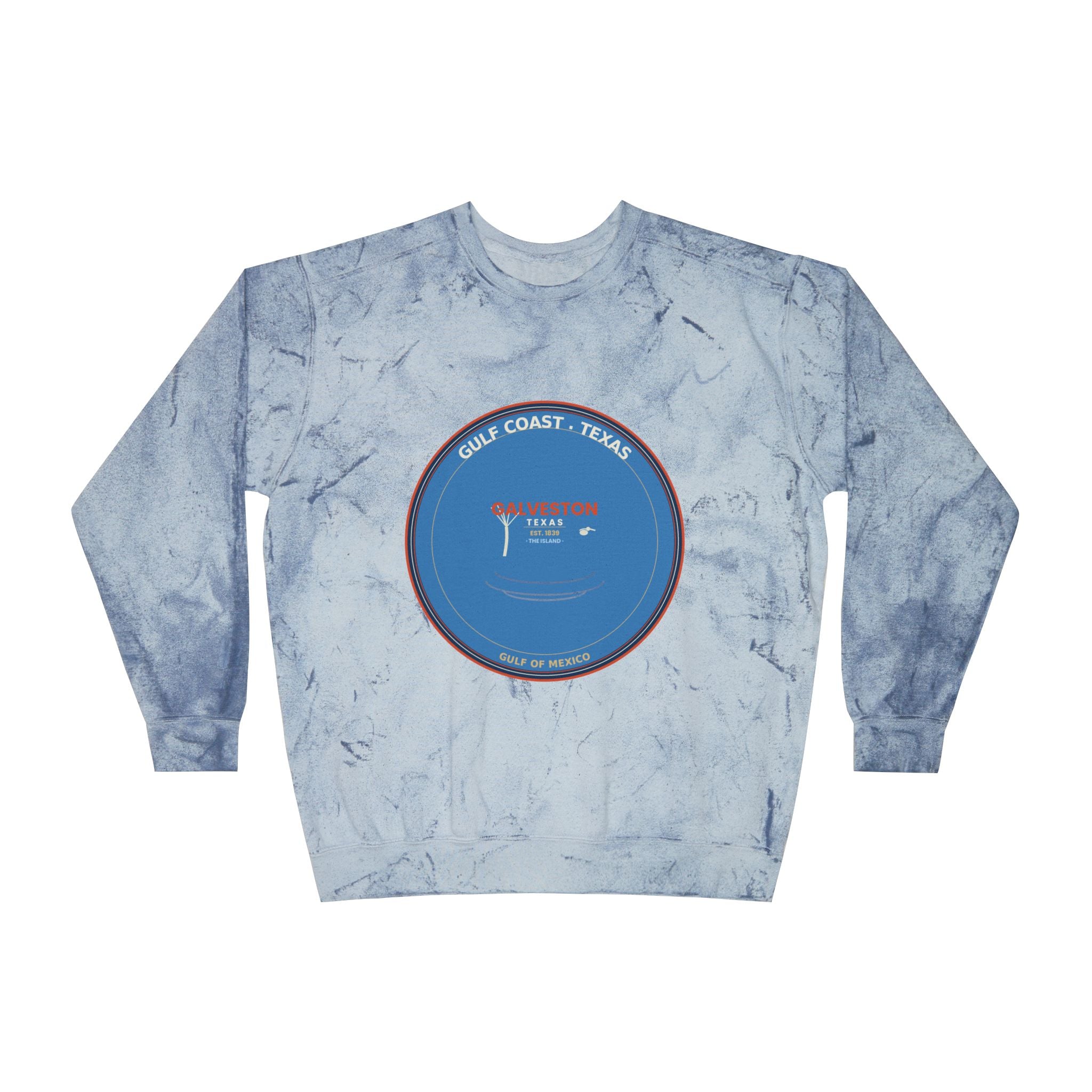 Galveston Texas Crewneck | Vintage Coastal Badge | CC 1566