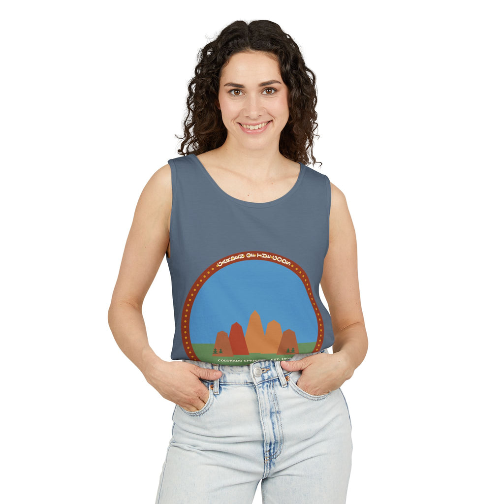 Garden of the Gods Colorado Badge Tank Top