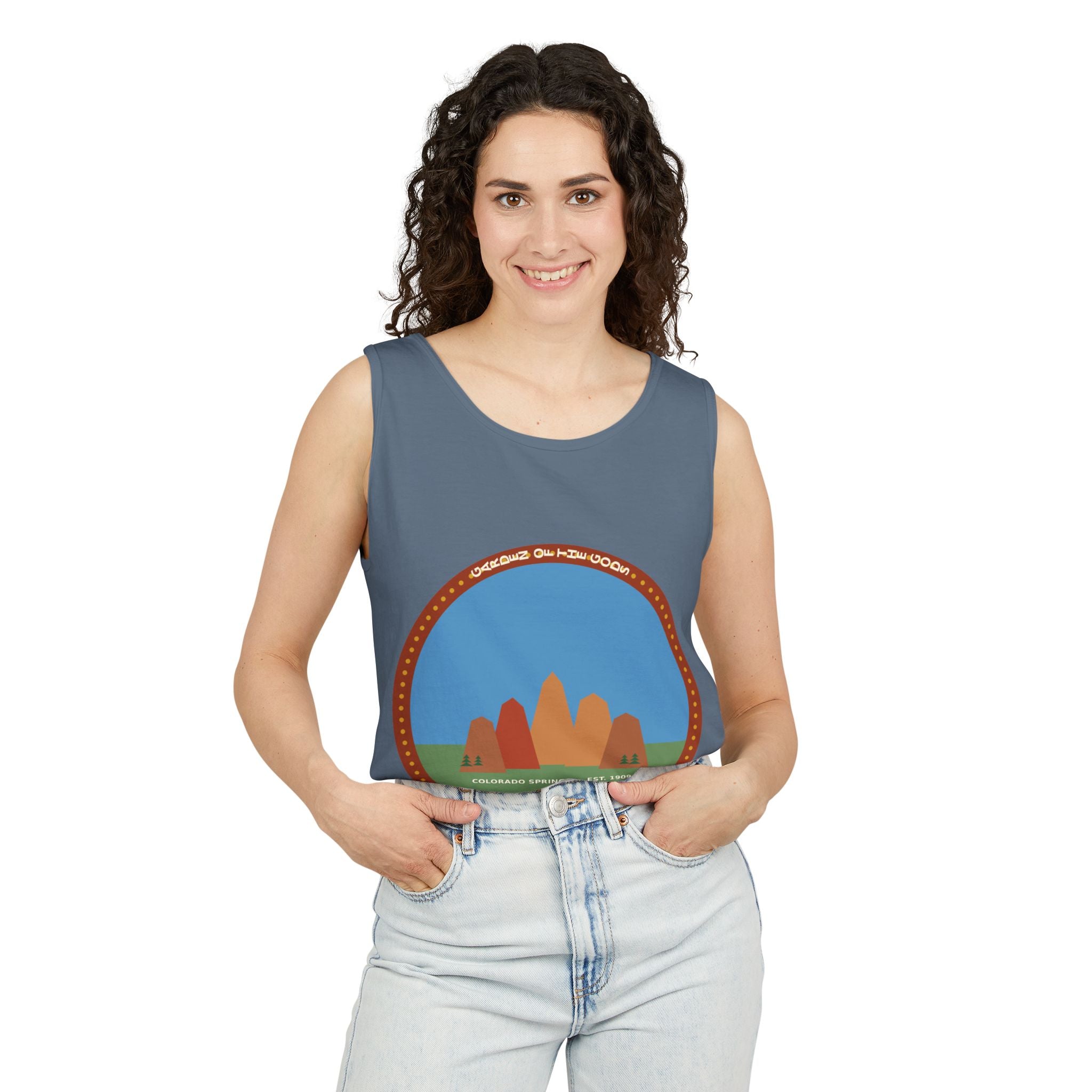 Garden of the Gods Colorado Badge Tank Top