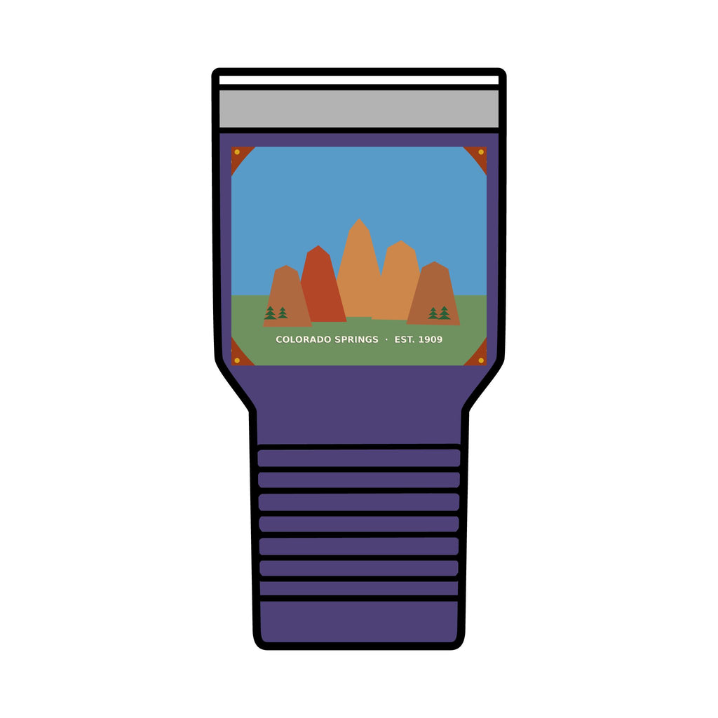Garden of the Gods Colorado Badge 30oz Tumbler