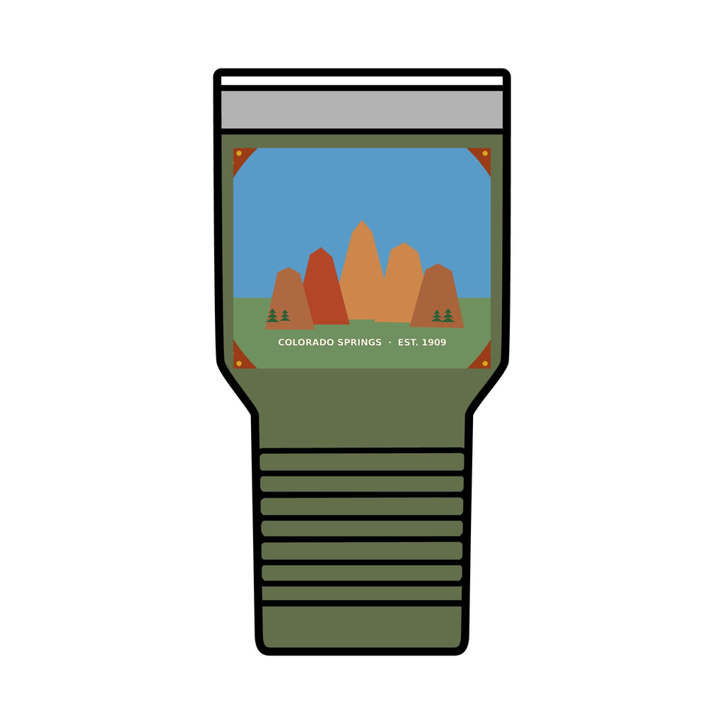 Garden of the Gods Colorado Badge 30oz Tumbler